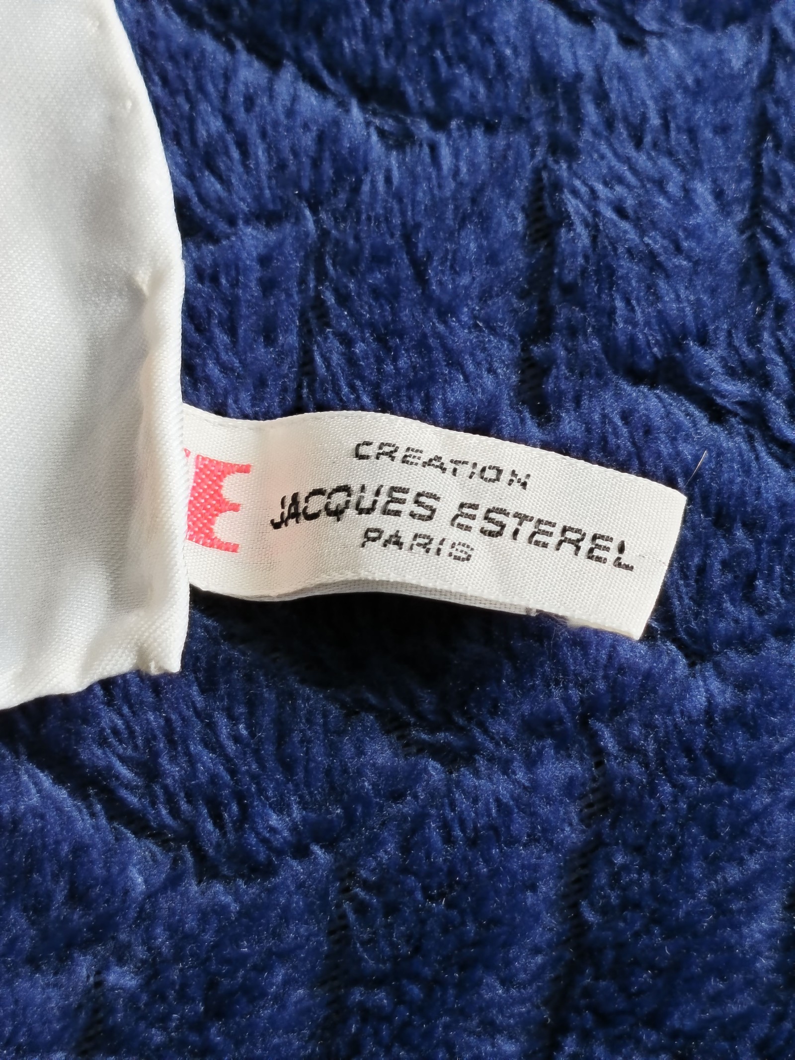 Jacques Esterel Women's Red & White Silk Scarf 100% Polyester image 3