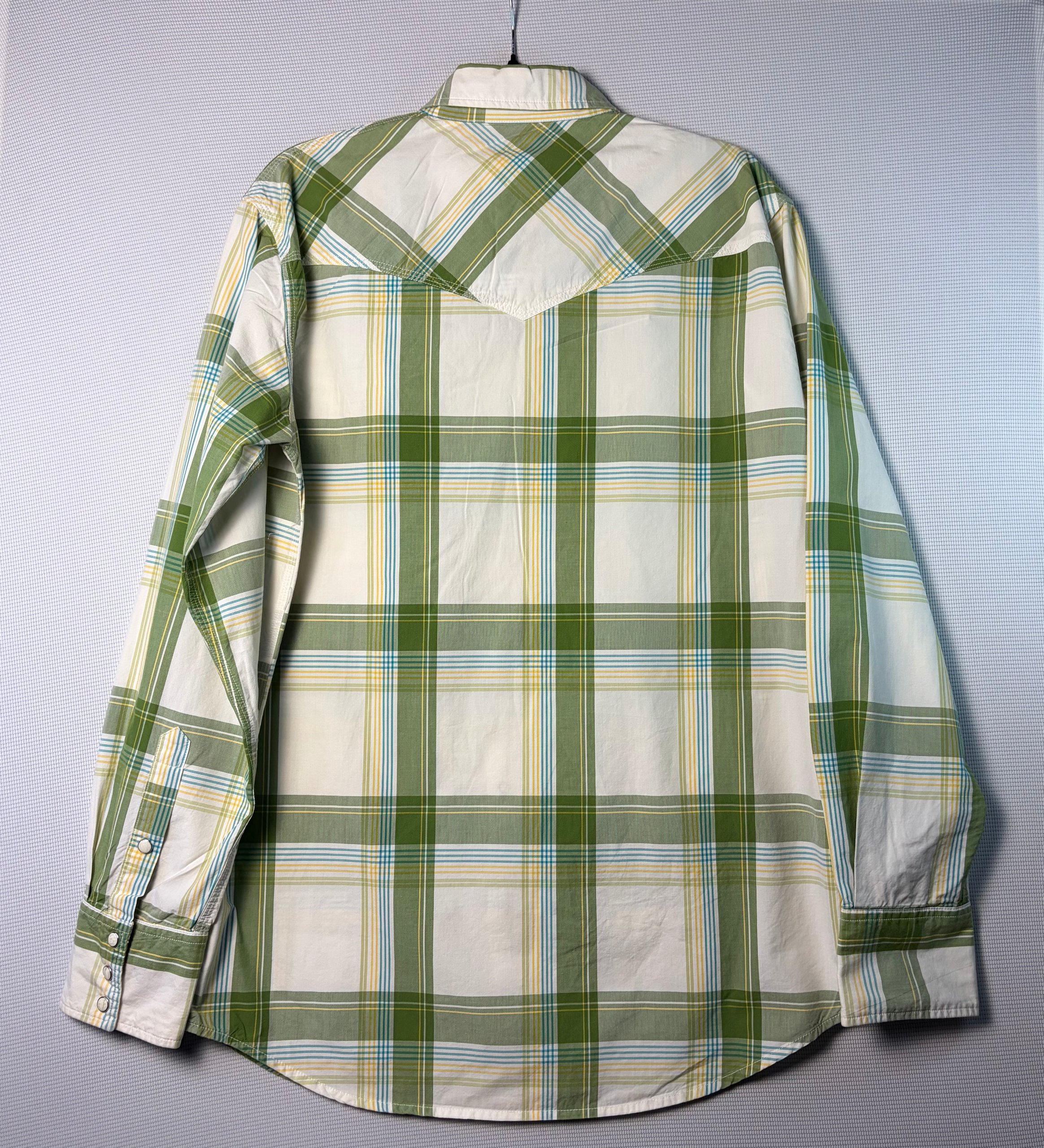 Carhartt Western Snap Shirt Green Plaid Mens Size M Pearl Snap Vintage Workwear image 9