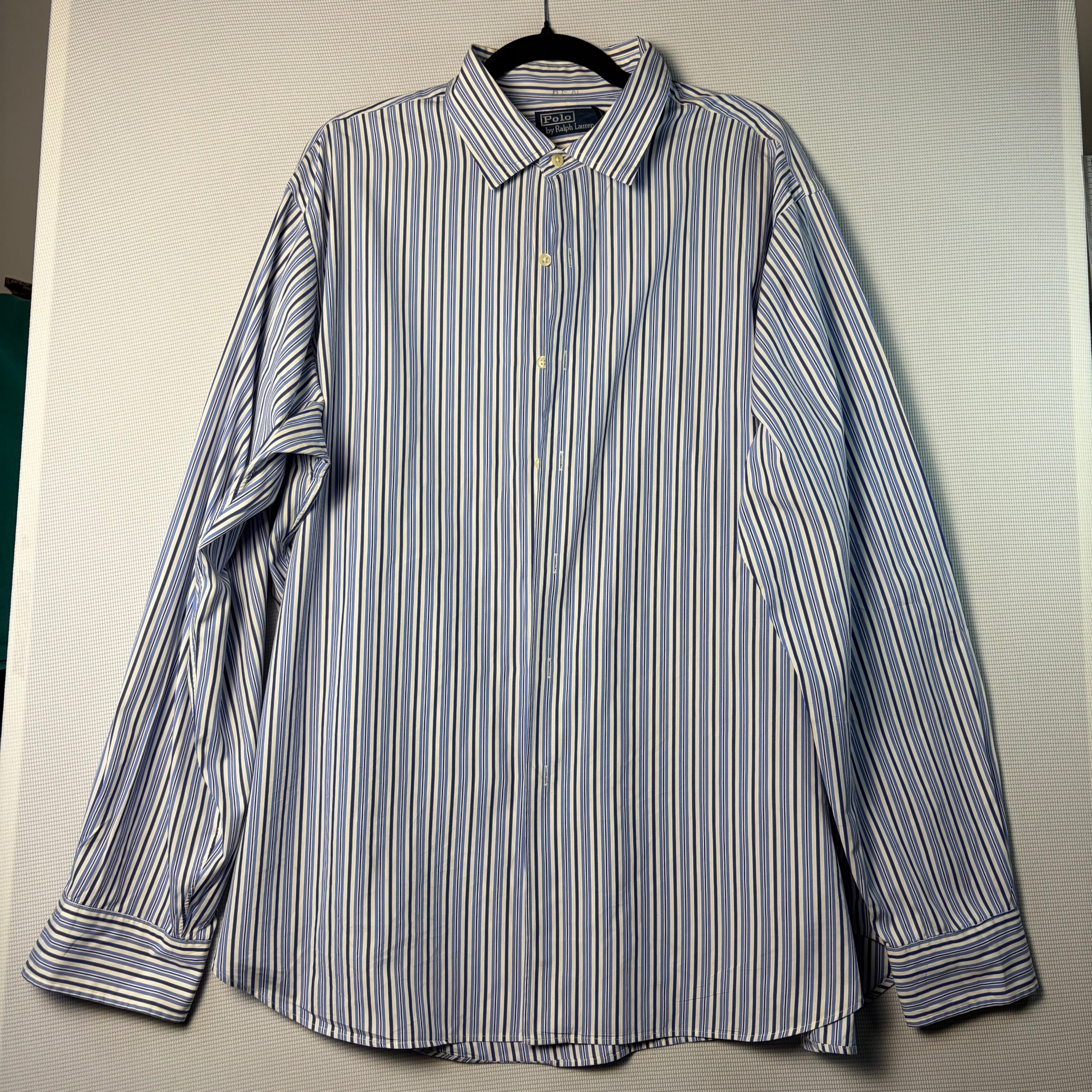 Polo Ralph Lauren Blue & White Striped Cotton Shirt XXL
