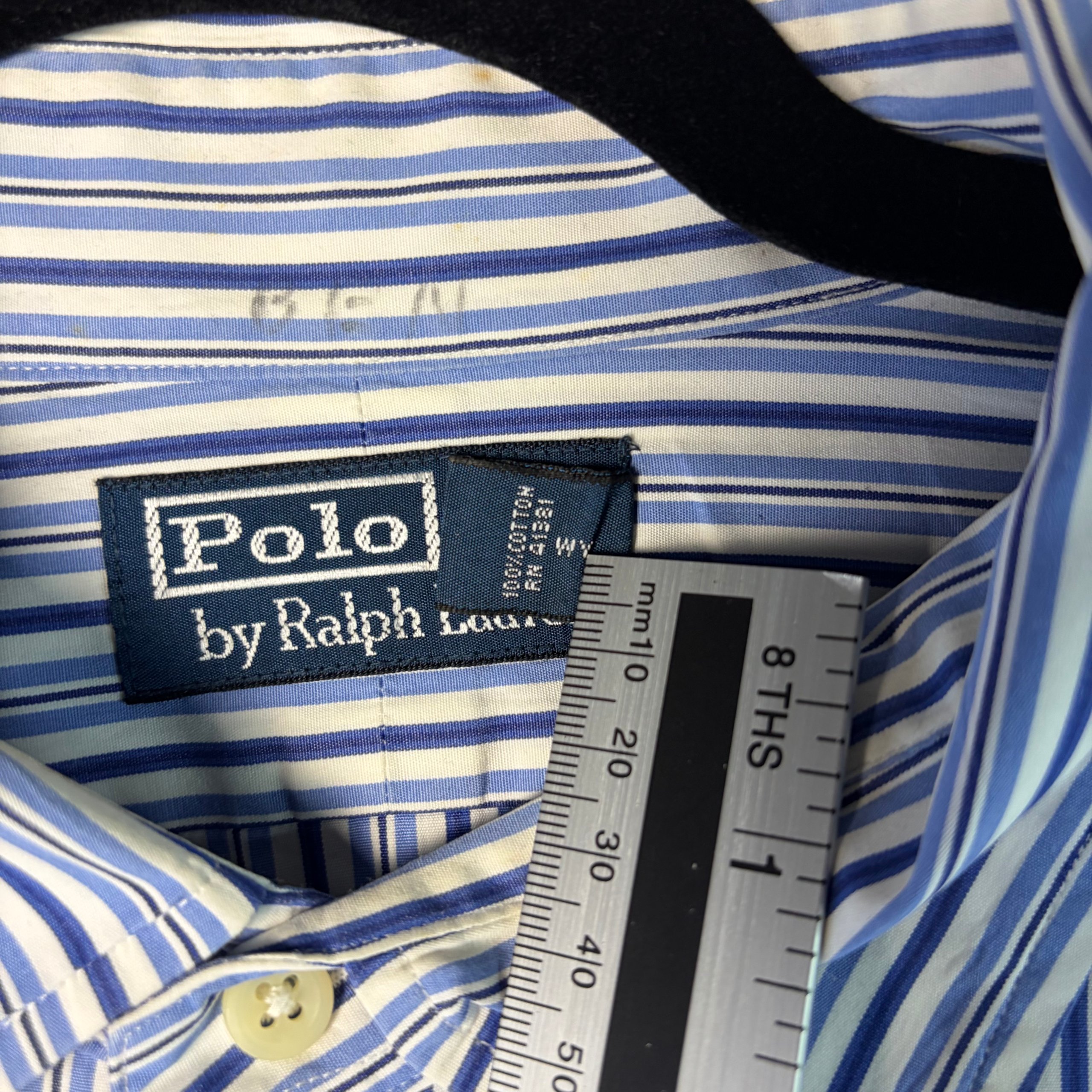 Polo Ralph Lauren Blue & White Striped Cotton Shirt XXL image 6