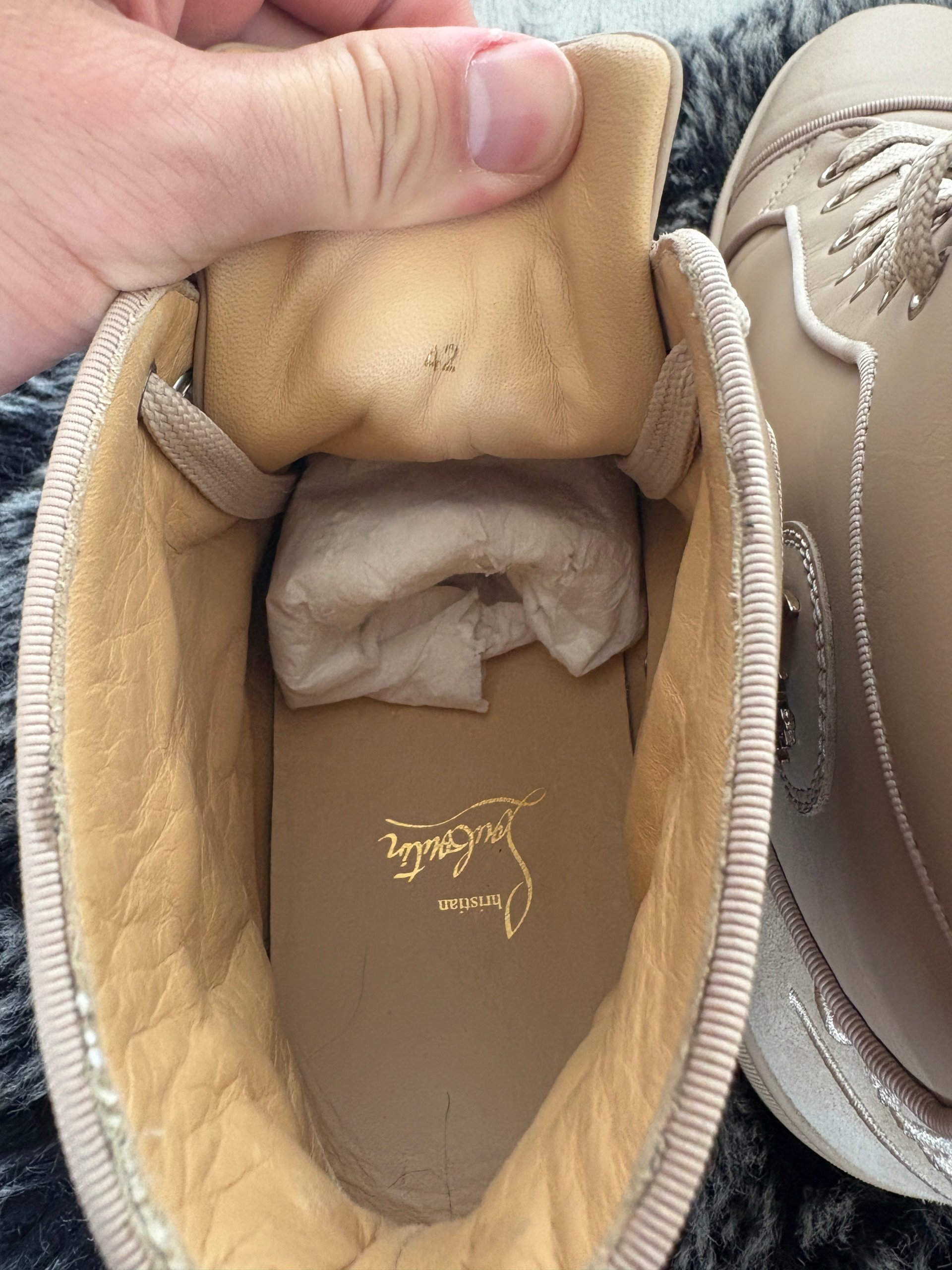 Christian Louboutin Fun Louis Beige High Size 42 image 7