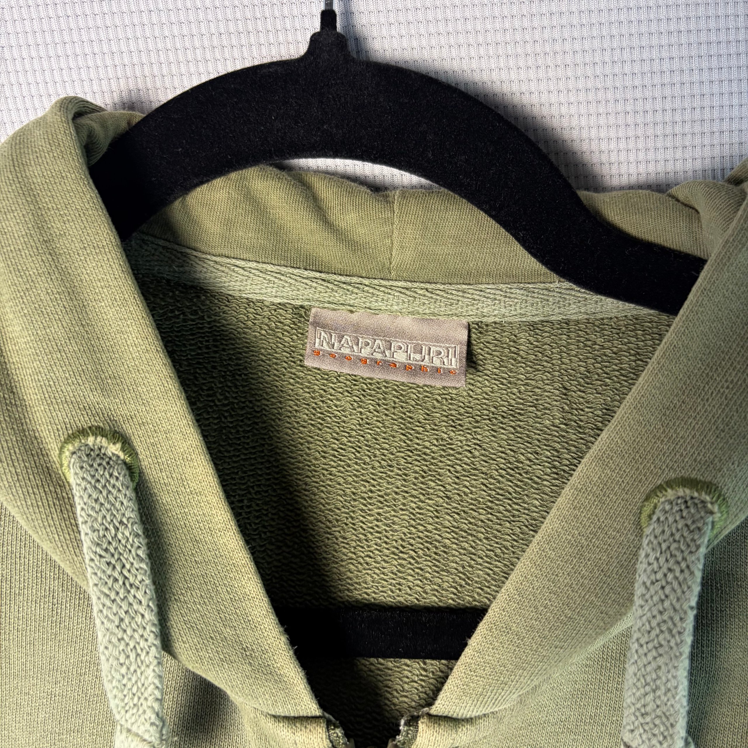 Napapijri Olive Green Women's Zip Up Hoodie Medium image 3