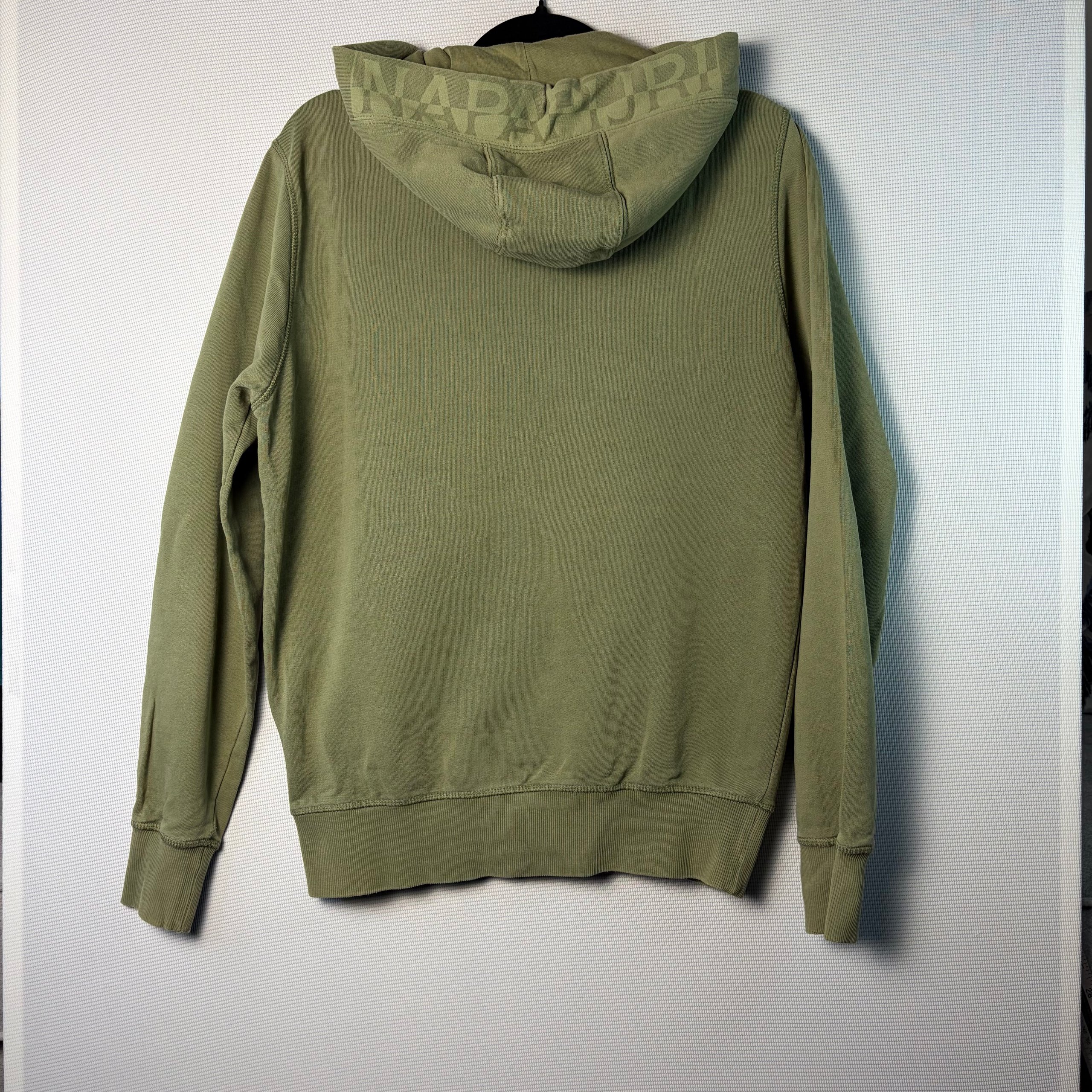 Napapijri Olive Green Women's Zip Up Hoodie Medium image 10
