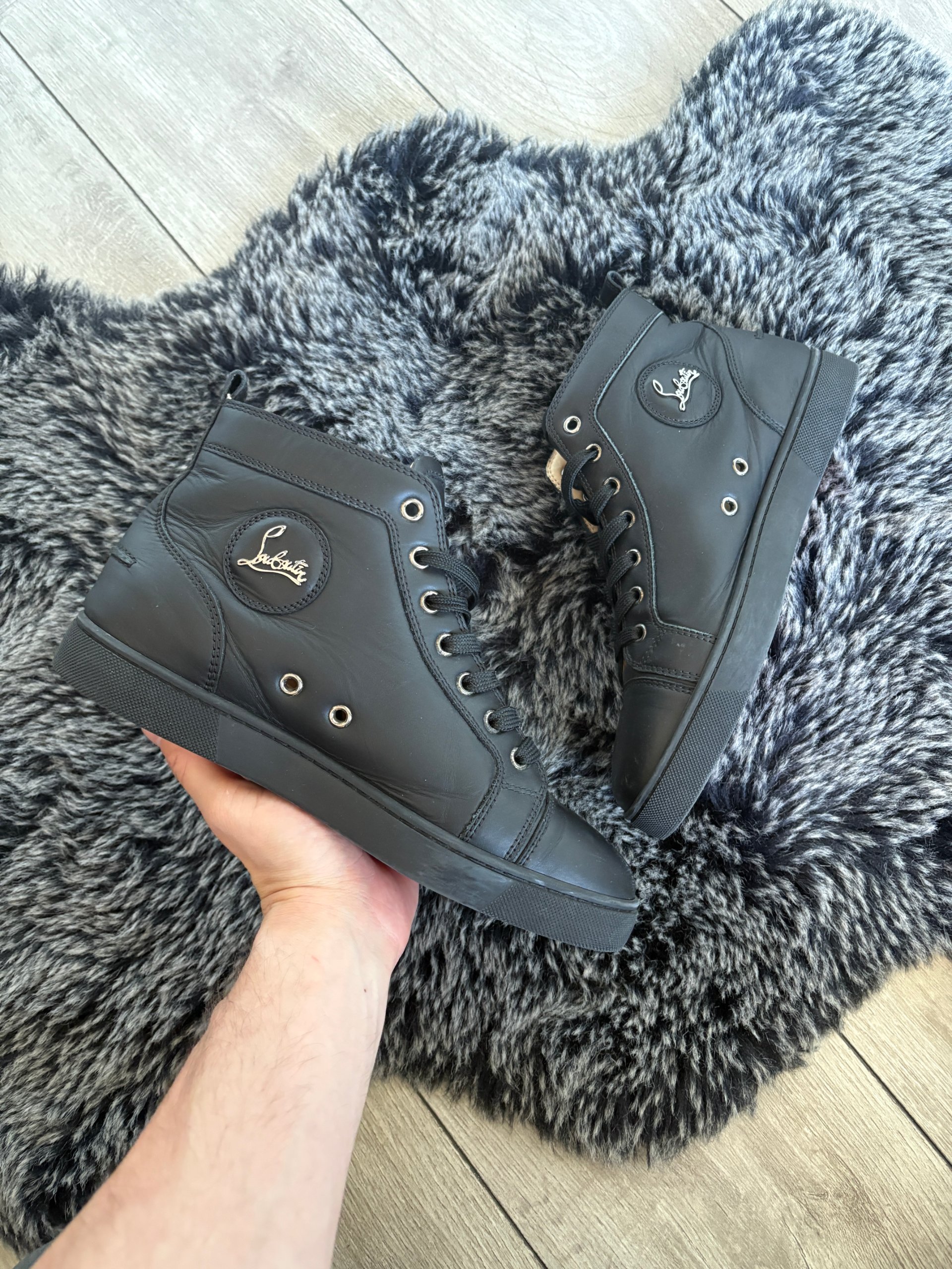 Christian Louboutin Louis Flat Hightop Black Size 40