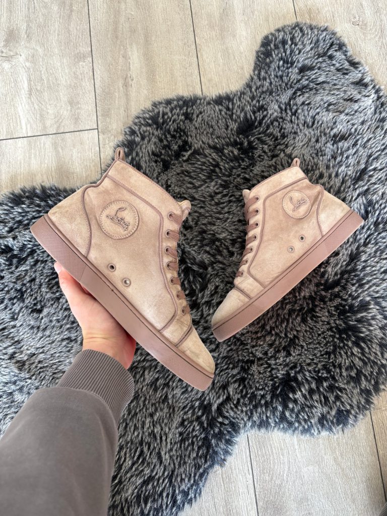 Christian Louboutin Louis Flat Suede Beige High Size 41