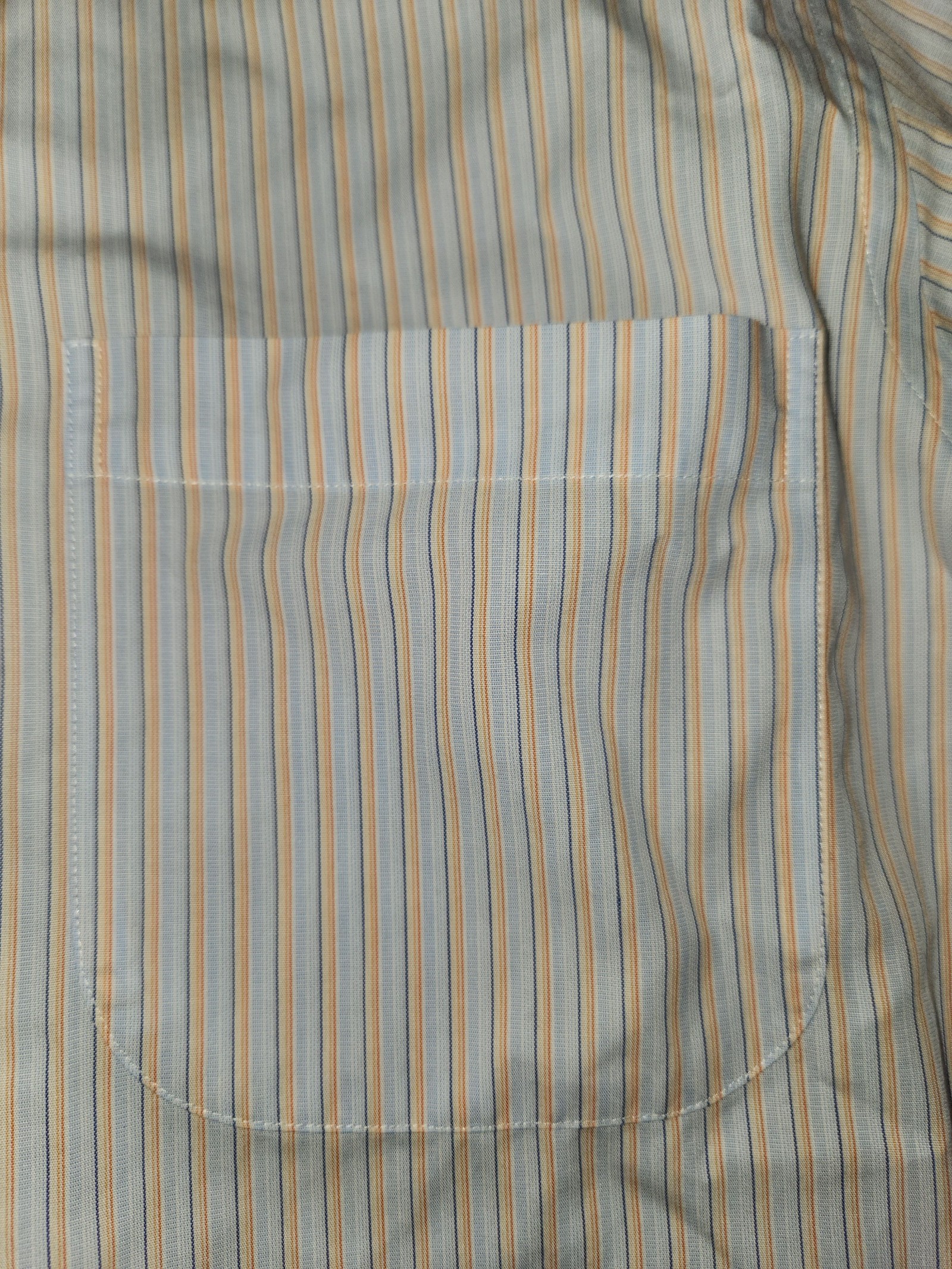 Brooks Brothers Men's Blue & Orange Stripe Cotton Classic Shirt 14.5/32 image 4