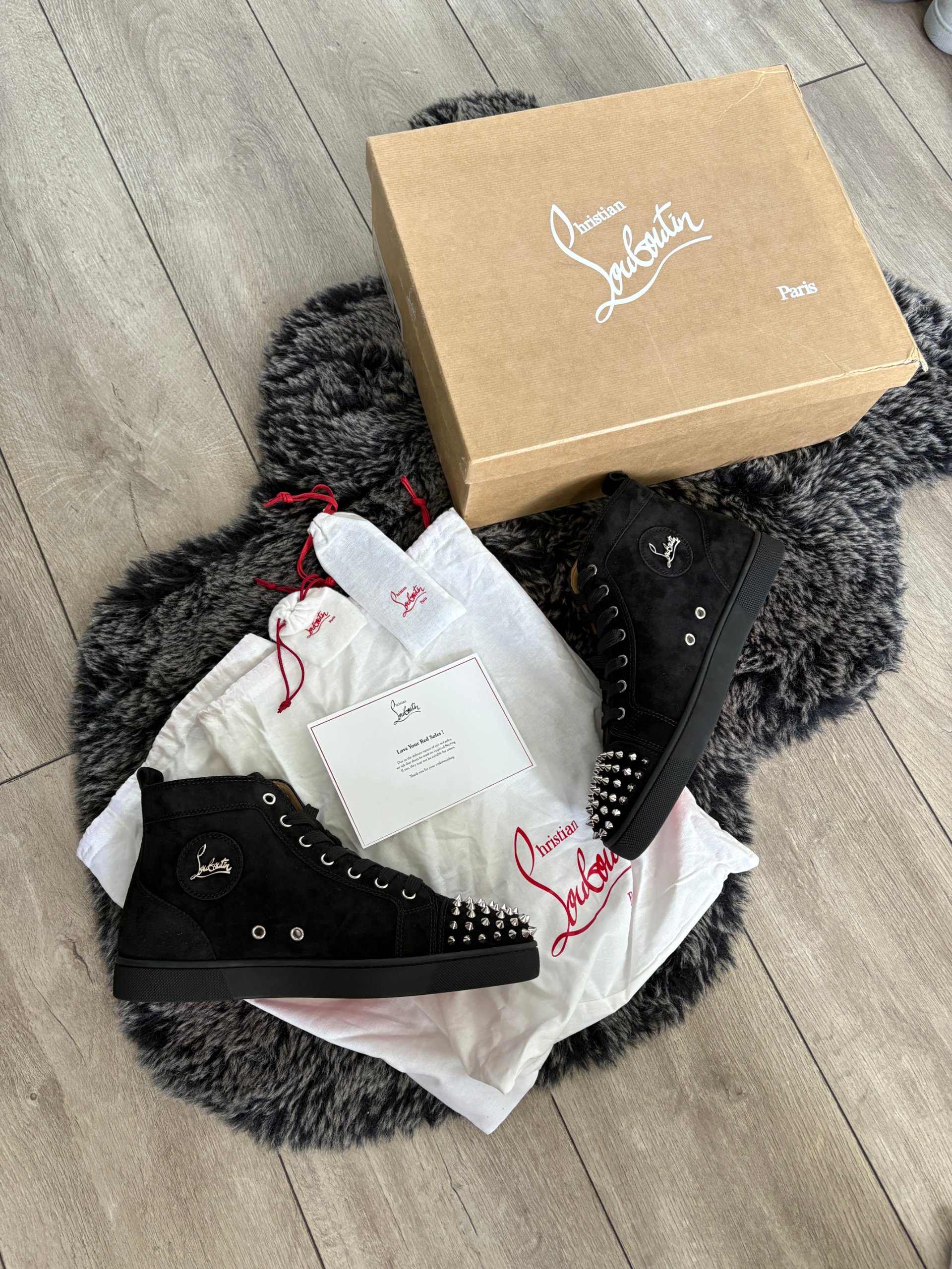 Christian Louboutin Louis Flat Spike Suede Size 42 image 6