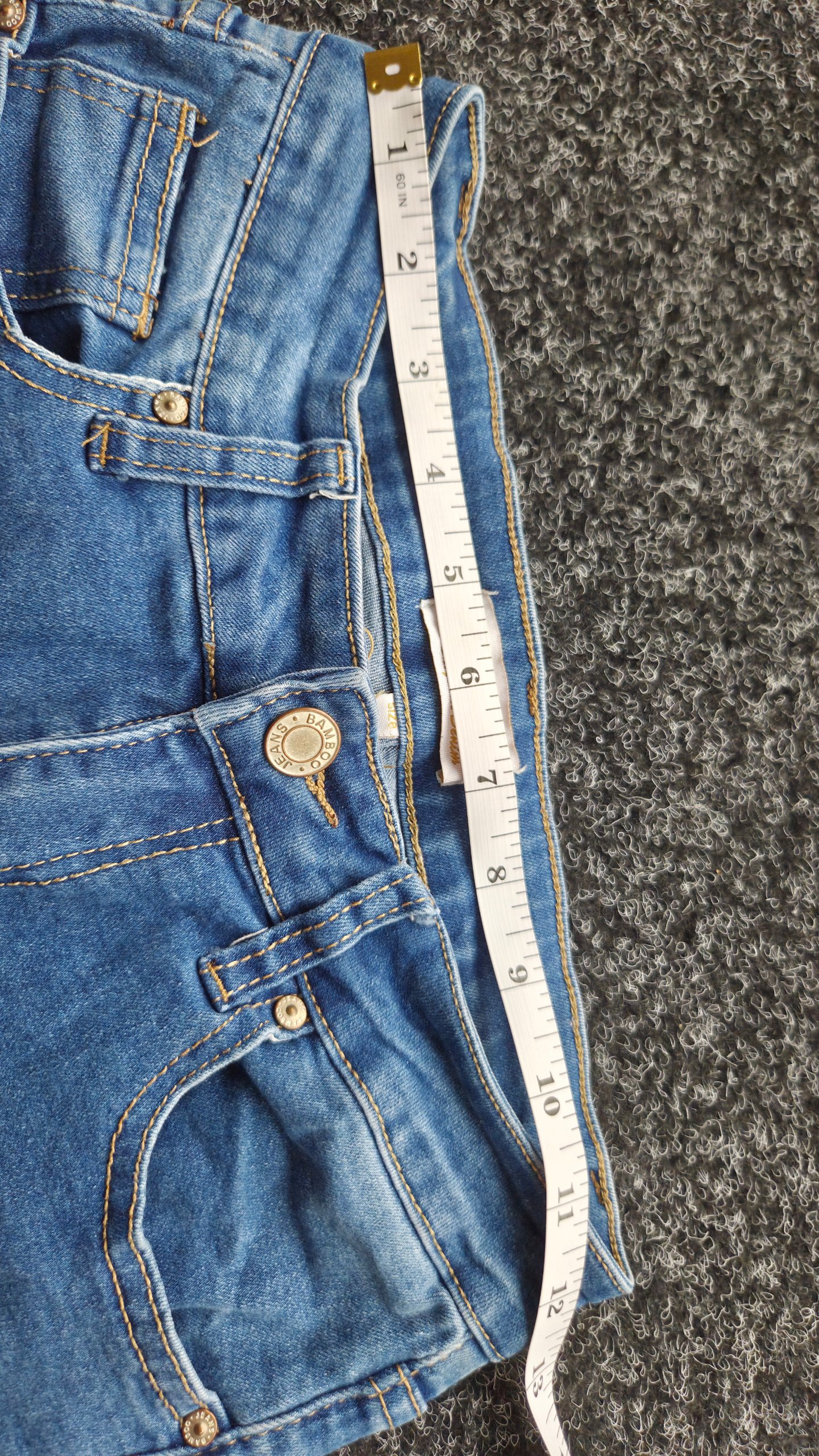 Vintage Y2K Bamboo Floral Embroidered Bootcut Flare Jeans Blue Petite UK 4 W24 L28 image 3
