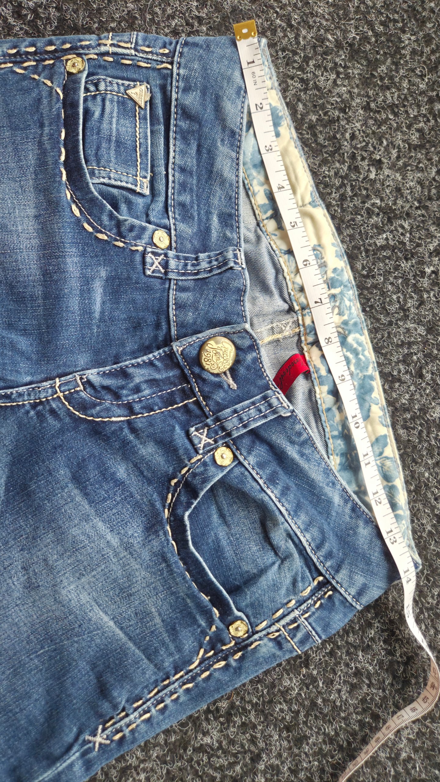 Guess Jeans Los Angeles 1981 Y2K Low Rise Bootcut Floral Embroidered Flap Pocket W28 L30 UK 8 image 5