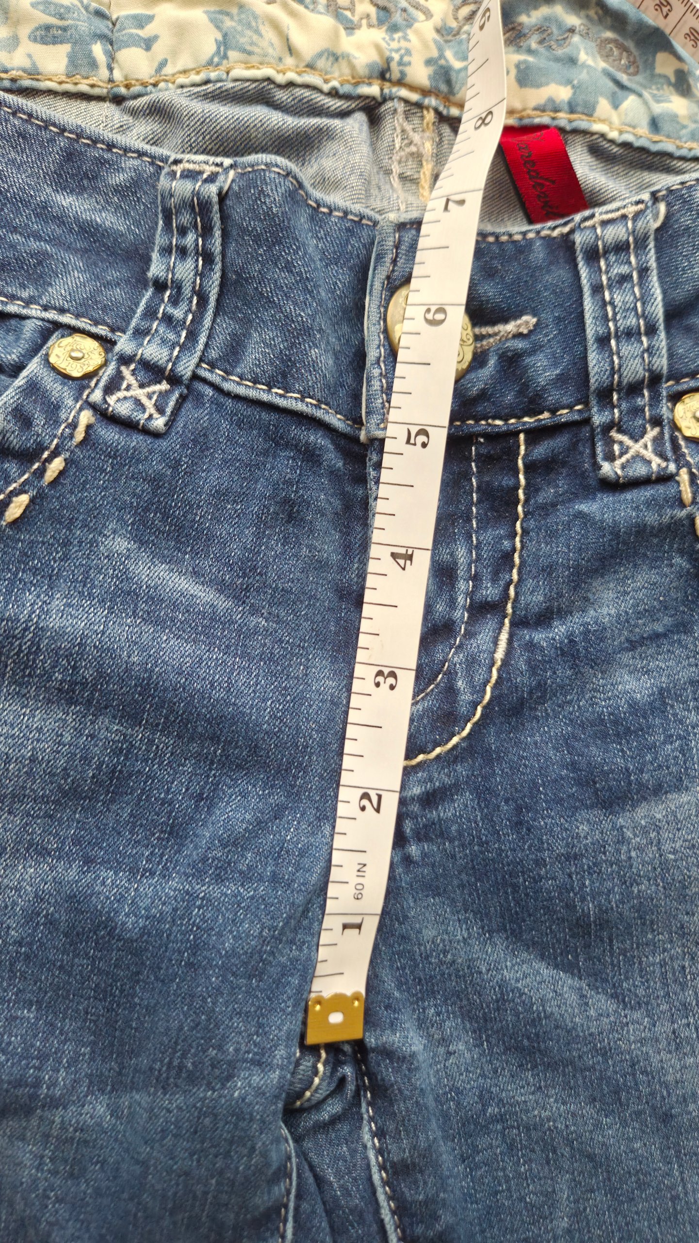 Guess Jeans Los Angeles 1981 Y2K Low Rise Bootcut Floral Embroidered Flap Pocket W28 L30 UK 8 image 7