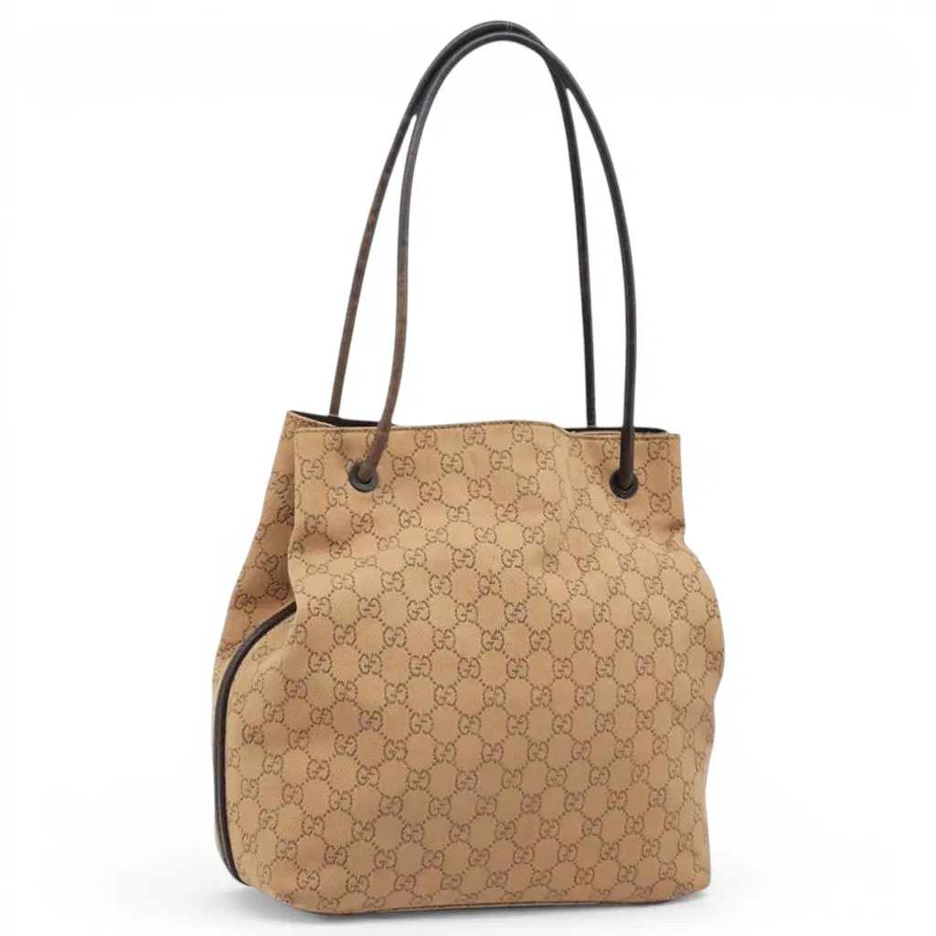 Gucci Beige GG Canvas Tote Bag Medium