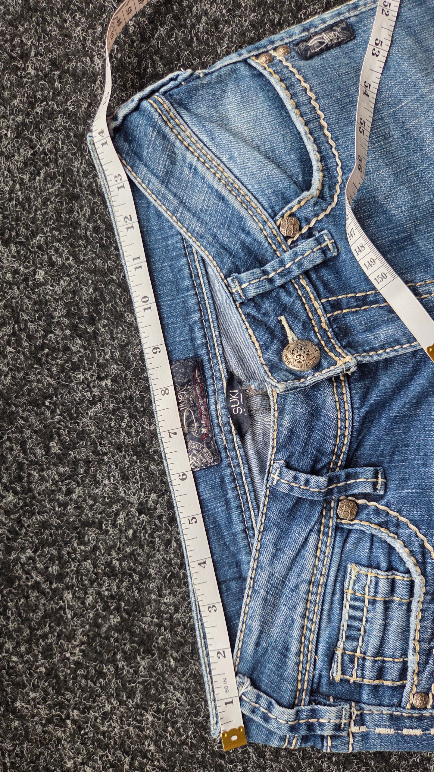 Silver Jeans Co Y2K Low Rise Bootcut Jeans W27/28 L31 Embroidered Pockets UK 8 image 5