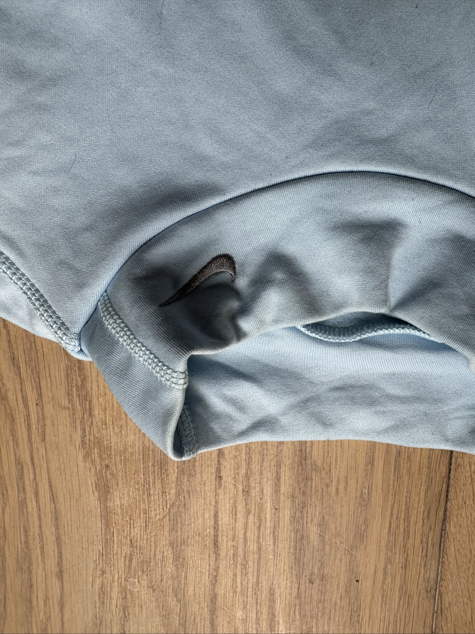Nike Women's Light Blue Fleece Lined Long Sleeve Top Small image 3
