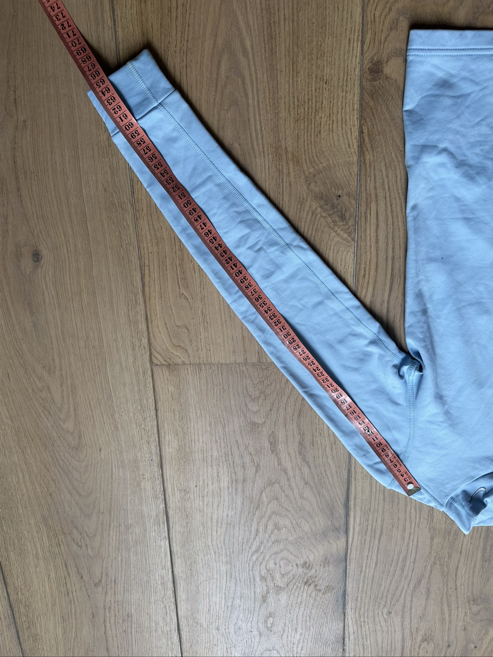 Nike Women's Light Blue Fleece Lined Long Sleeve Top Small image 6