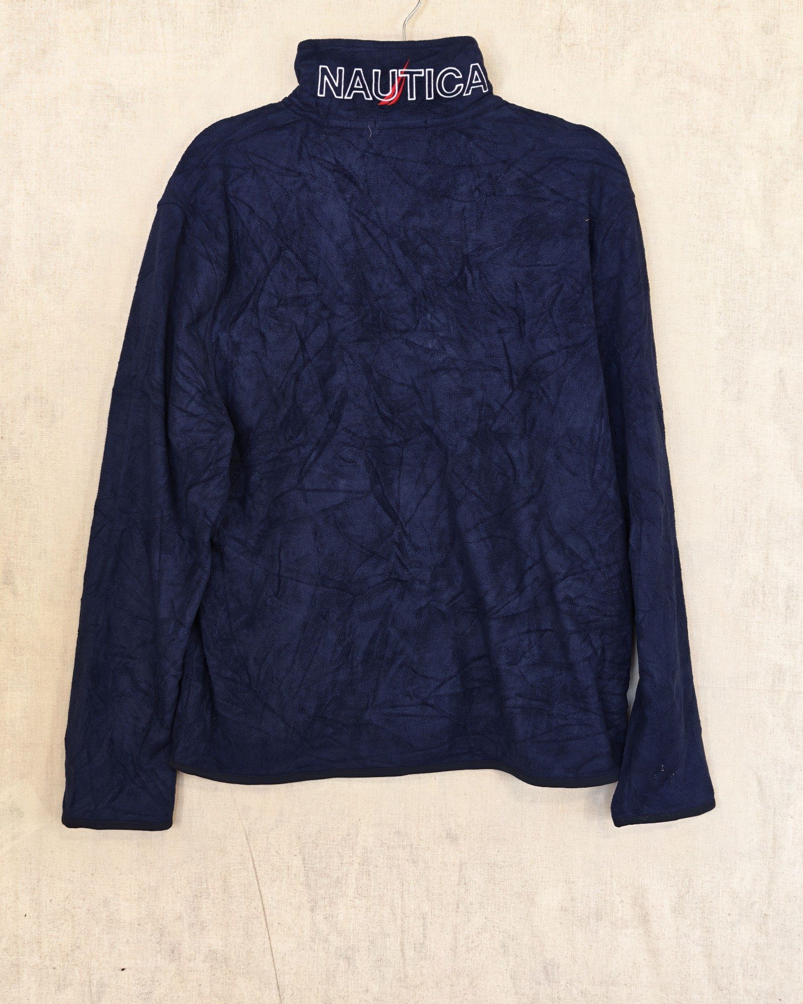 Nautica Navy & Red Quarter Zip Fleece Medium Gorpcore Sailing image 2