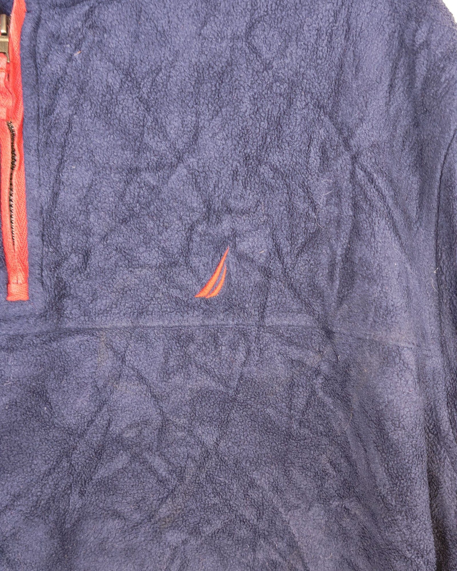 Nautica Navy & Red Quarter Zip Fleece Medium Gorpcore Sailing image 8