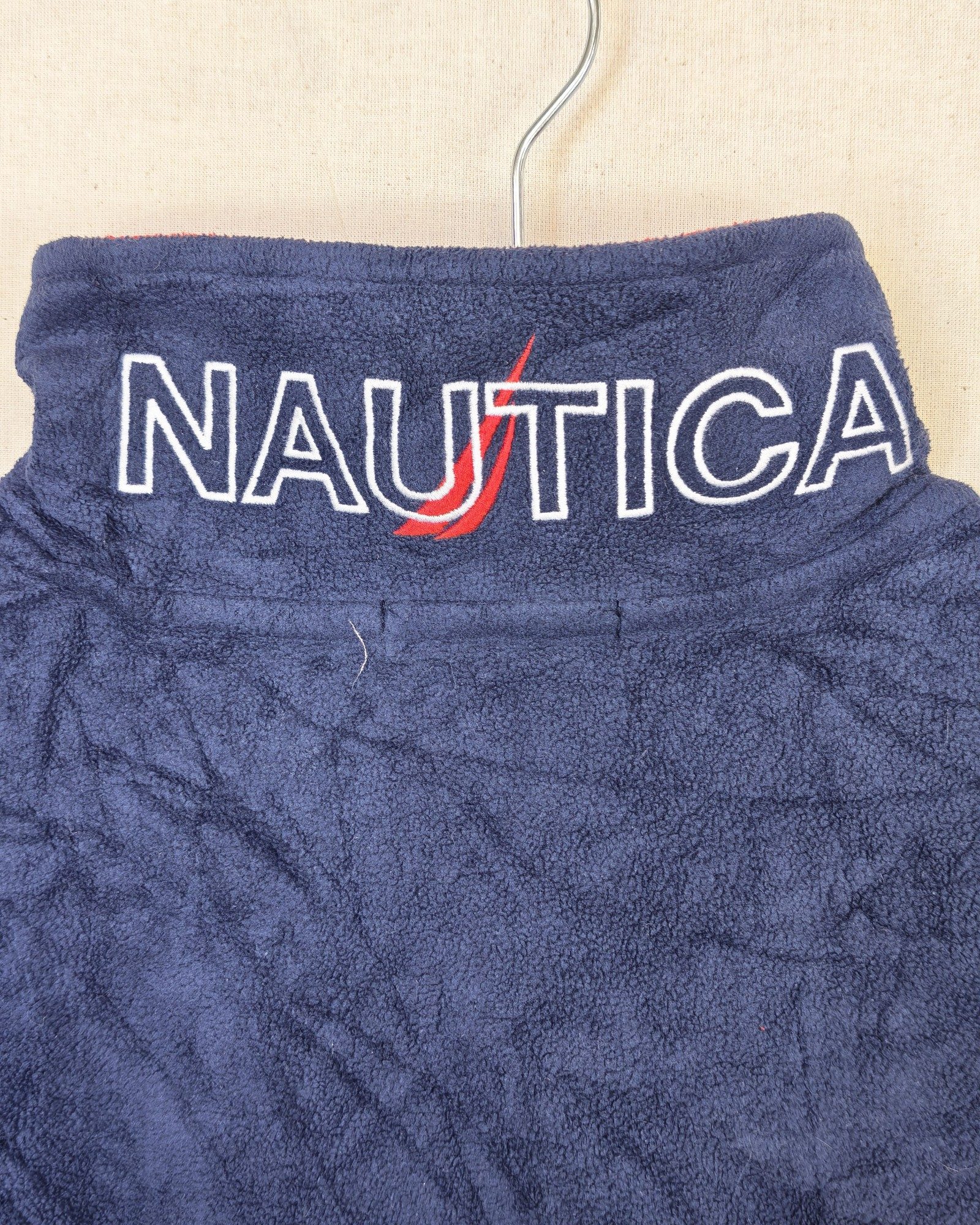 Nautica Navy & Red Quarter Zip Fleece Medium Gorpcore Sailing image 10