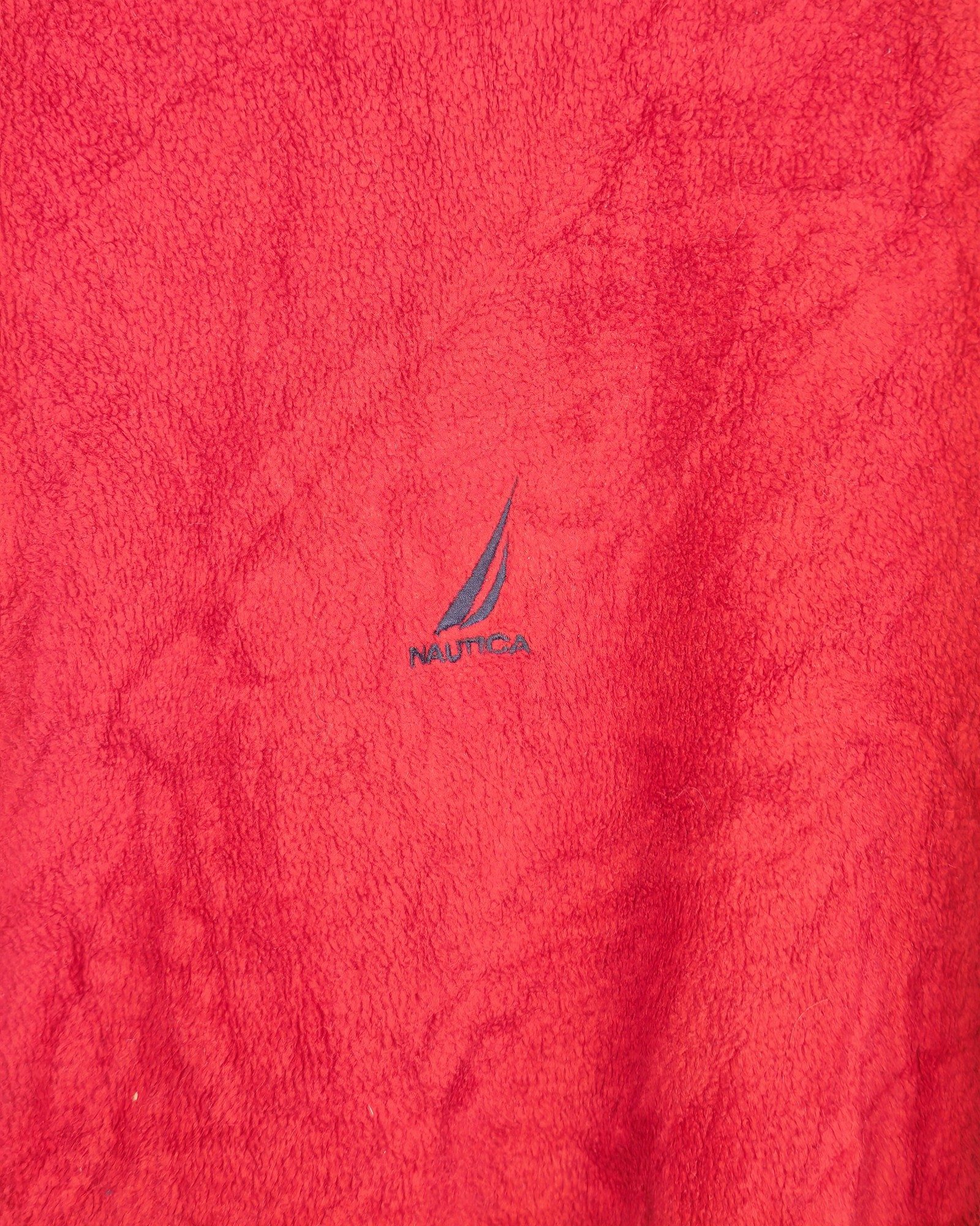 Nautica Men's Red Half-Zip Fleece Medium Gorpcore Sailing image 7