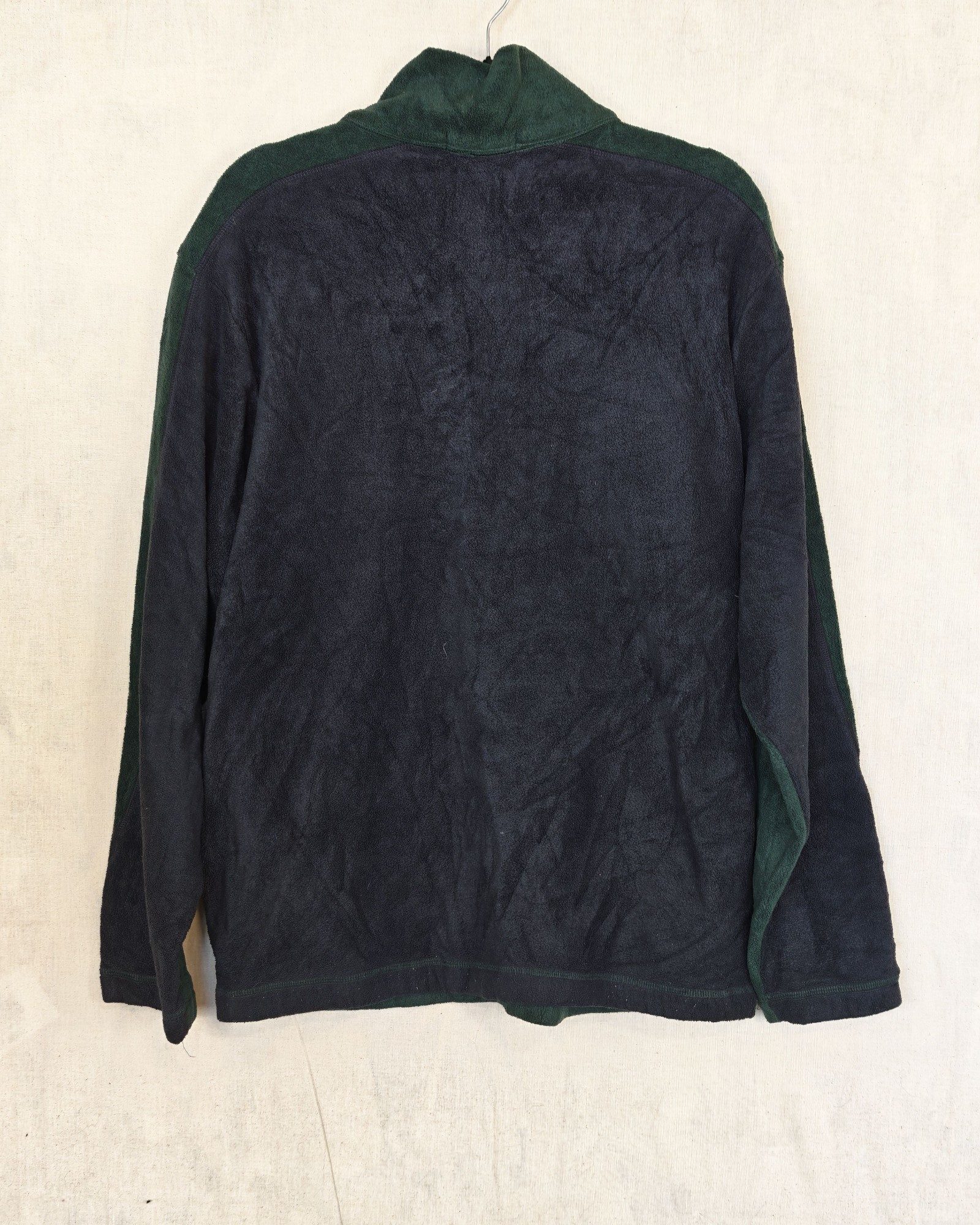 Nautica Men's Green & Black Fleece 1/4 Zip Medium Gorpcore Sailing image 2