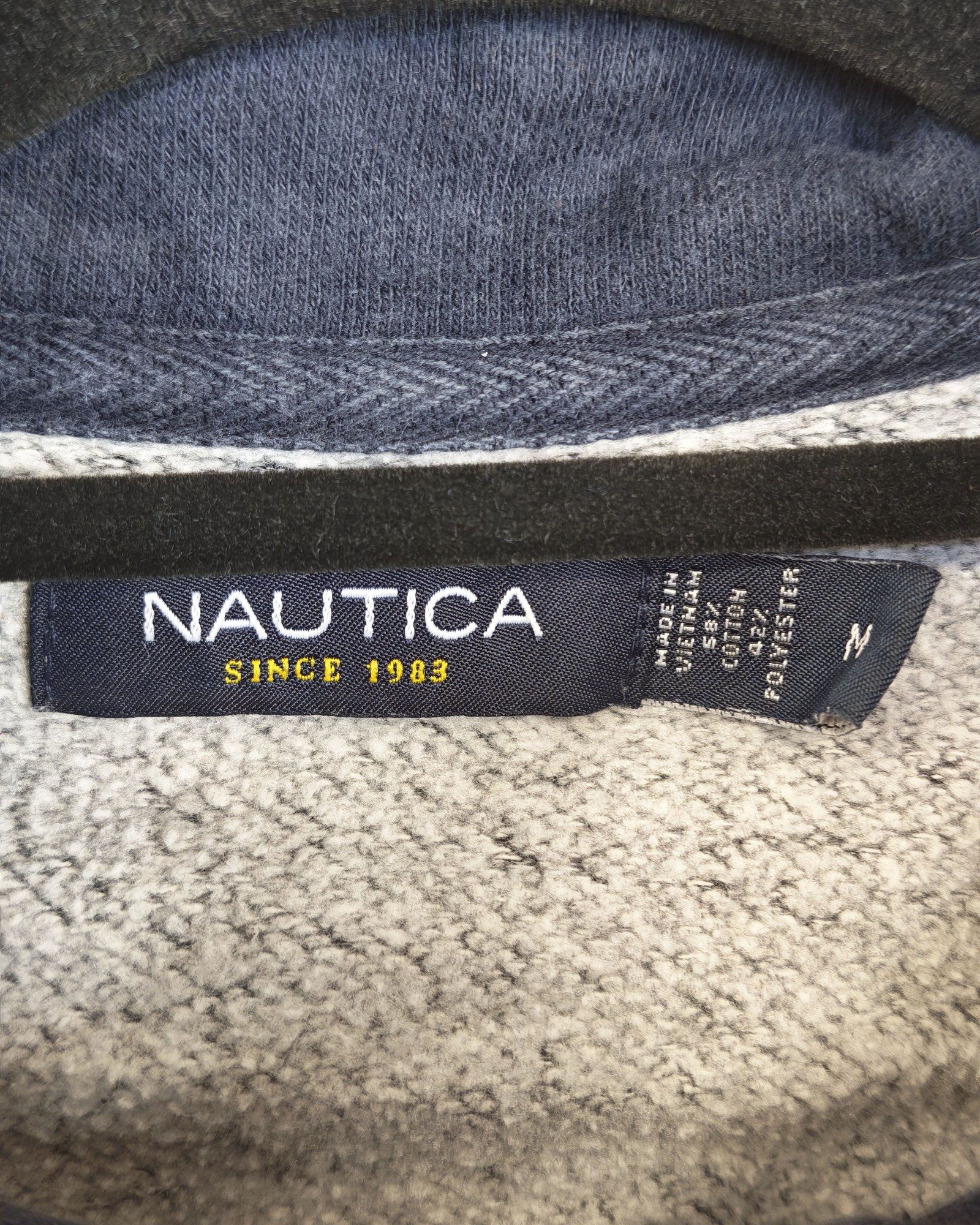 Nautica Men's Grey Half Zip Sweater Medium Gorpcore Sailing image 3