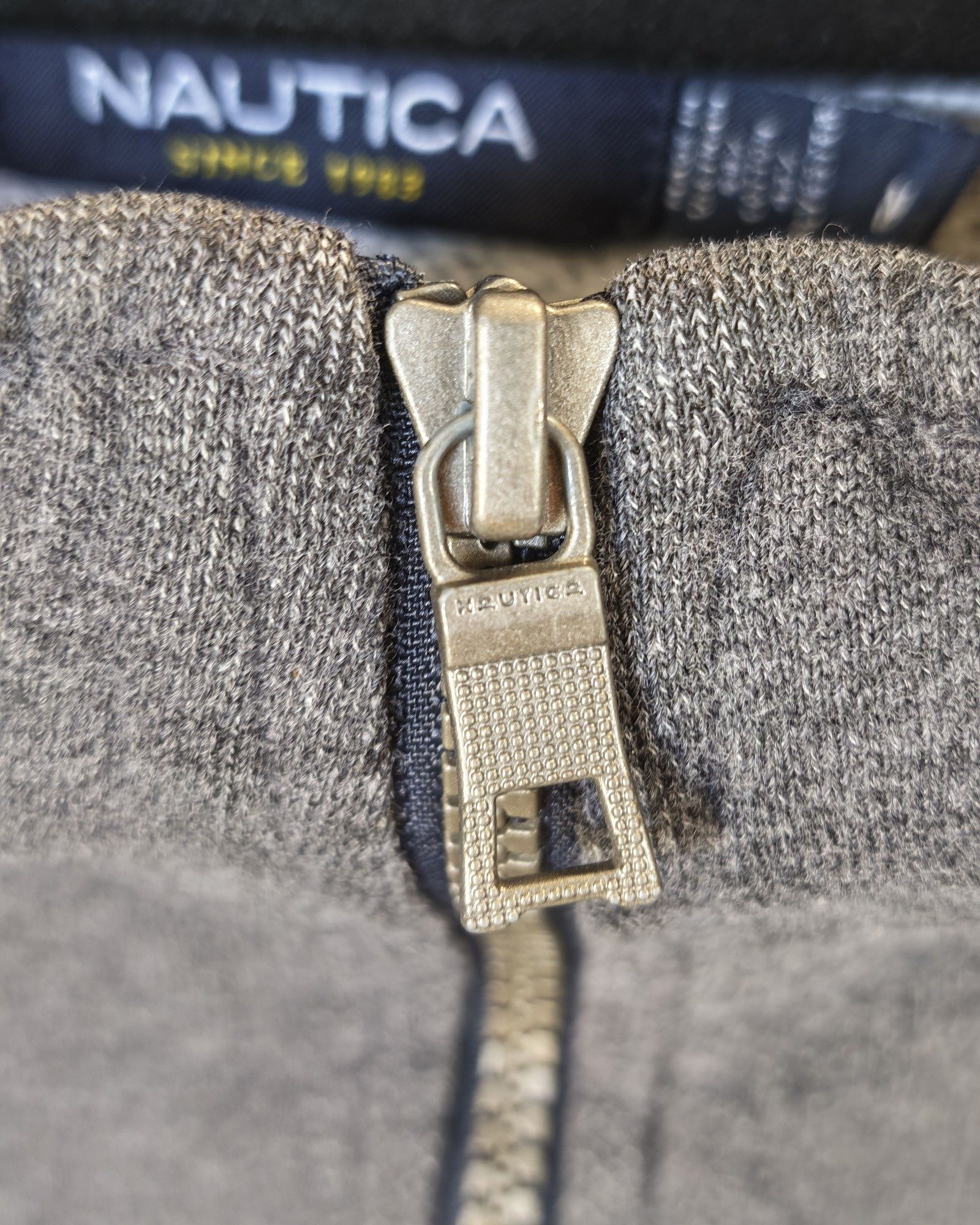 Nautica Men's Grey Half Zip Sweater Medium Gorpcore Sailing image 8