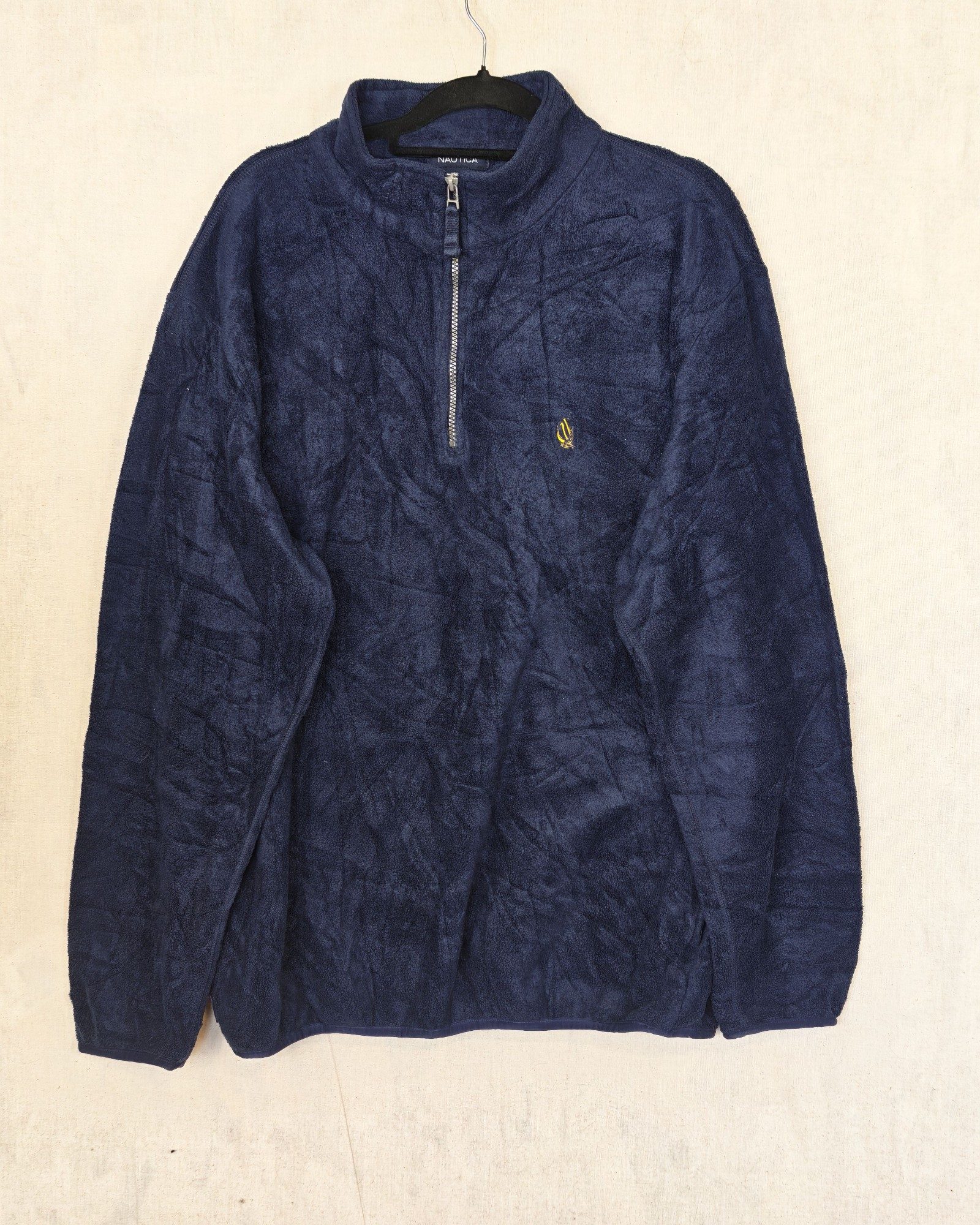 Nautica Navy Fleece Half-Zip Pullover Large Gorpcore Sailing