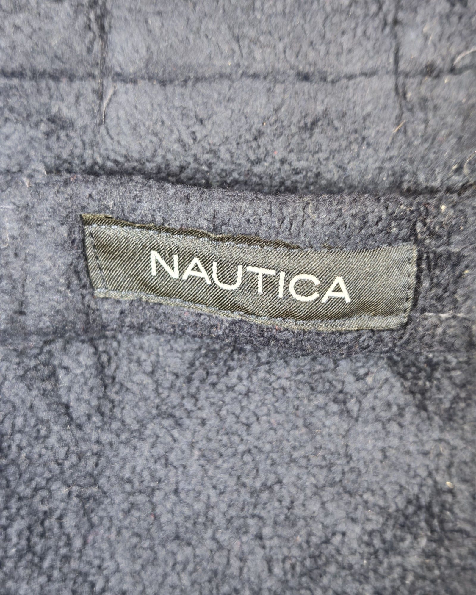 Nautica Navy Fleece Half-Zip Pullover Large Gorpcore Sailing image 9