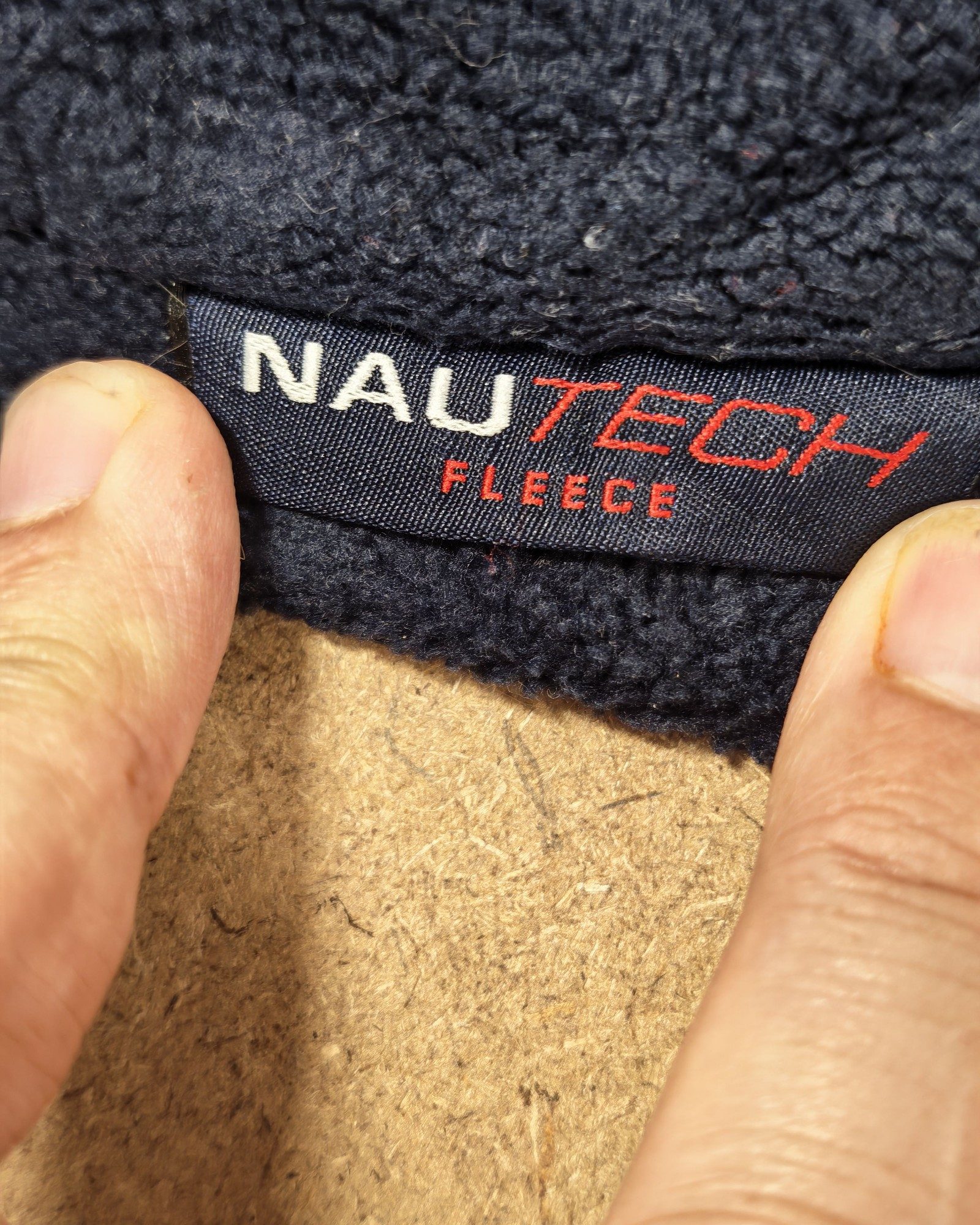 Nautica Navy Fleece Half-Zip Pullover Large Gorpcore Sailing image 10
