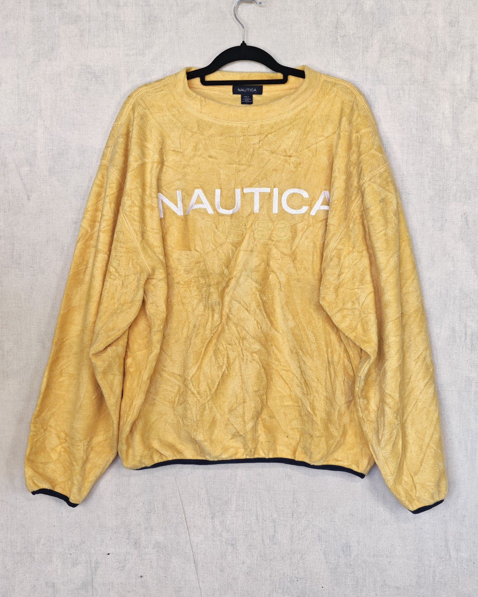 Nautica Yellow Fleece Sweatshirt Large NS-83