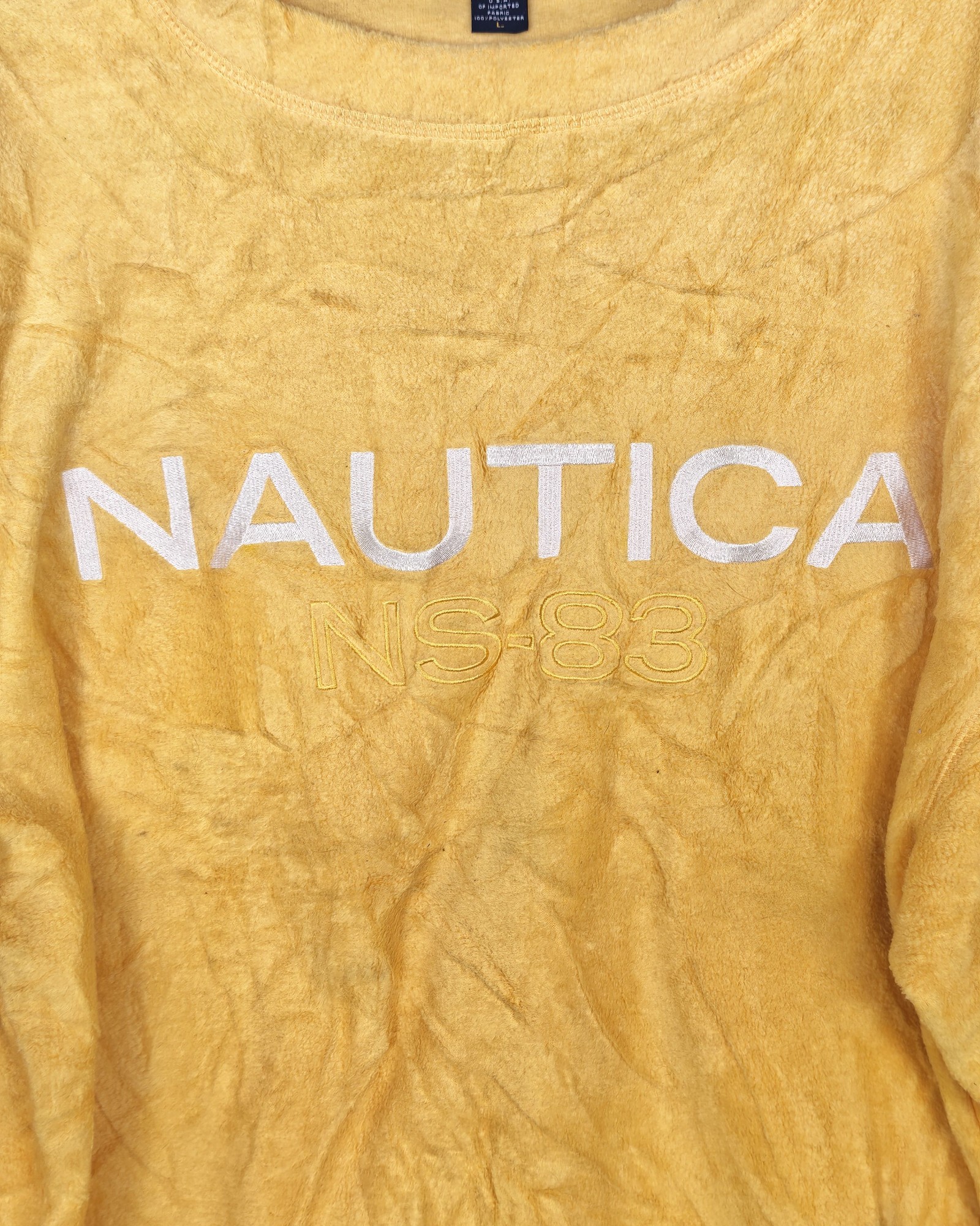 Nautica Yellow Fleece Sweatshirt Large NS-83 image 5