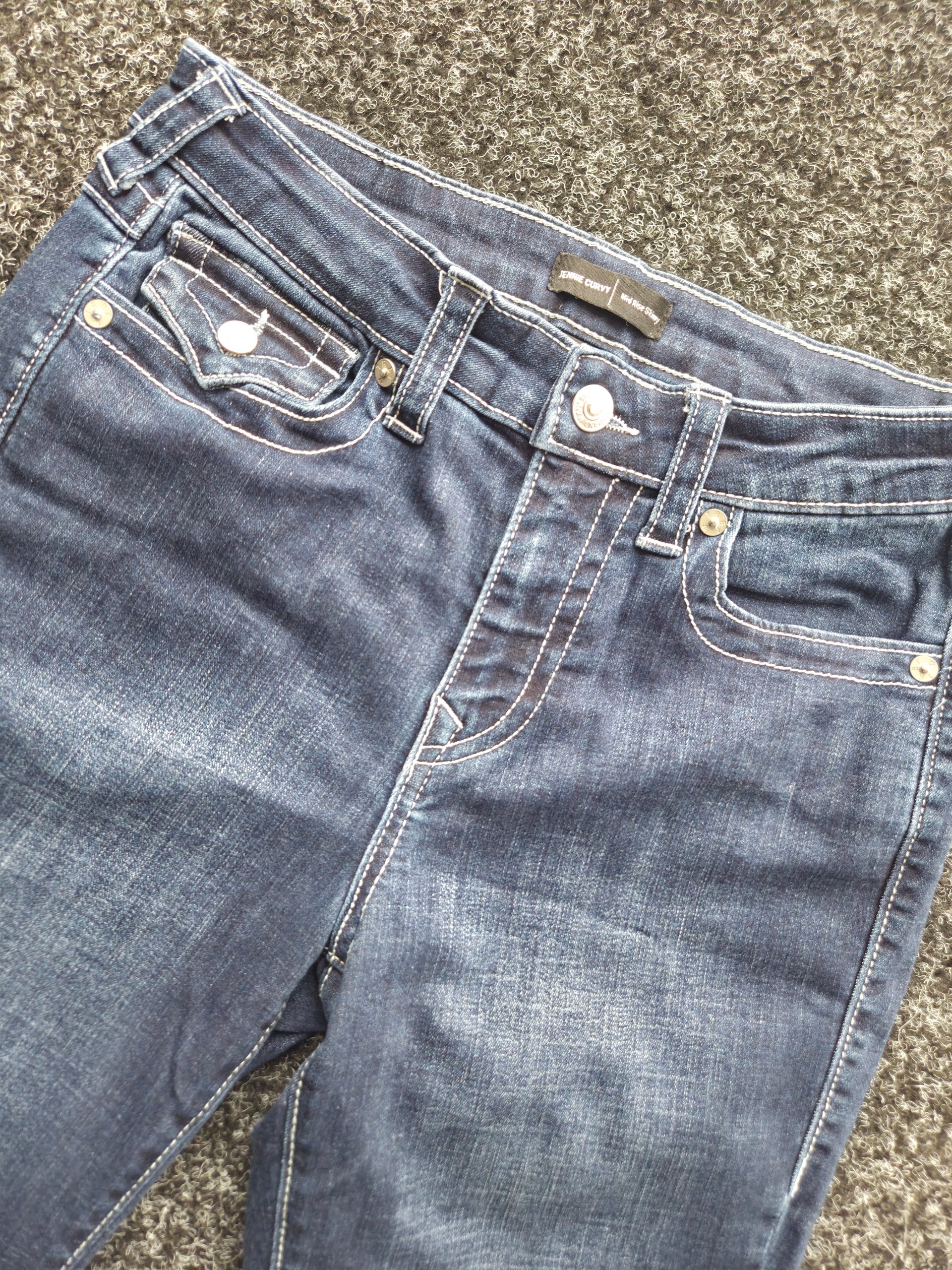 True Religion Petite Skinny Mid Rise Jeans W28 Blue Denim Flap Pocket W27 L29 UK 8 image 4