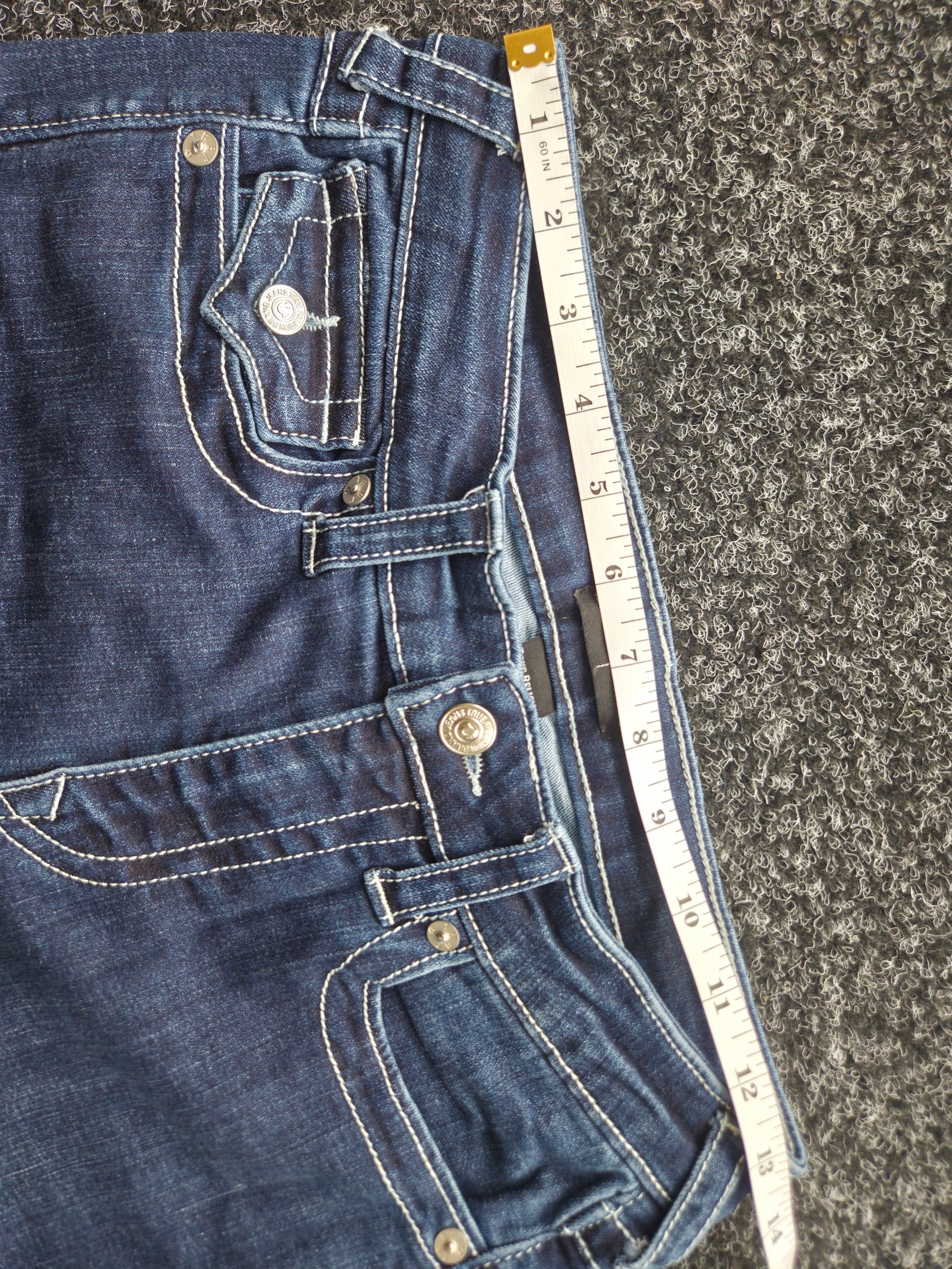 True Religion Petite Skinny Mid Rise Jeans W28 Blue Denim Flap Pocket W27 L29 UK 8 image 5
