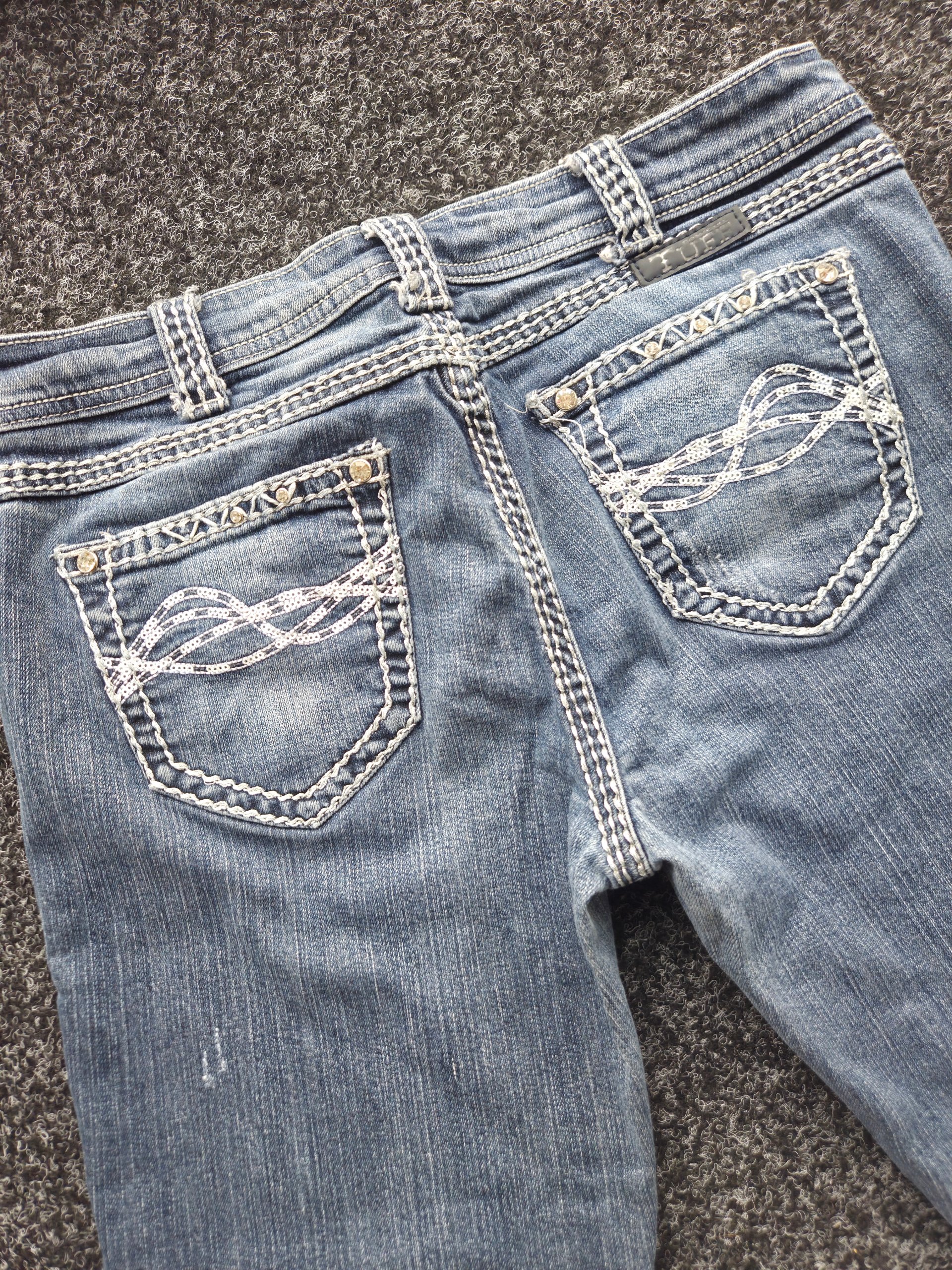 Cowgirl Tuff Co Y2K Embellished Bootcut Jeans W30 L33 UK 12 Western McBling