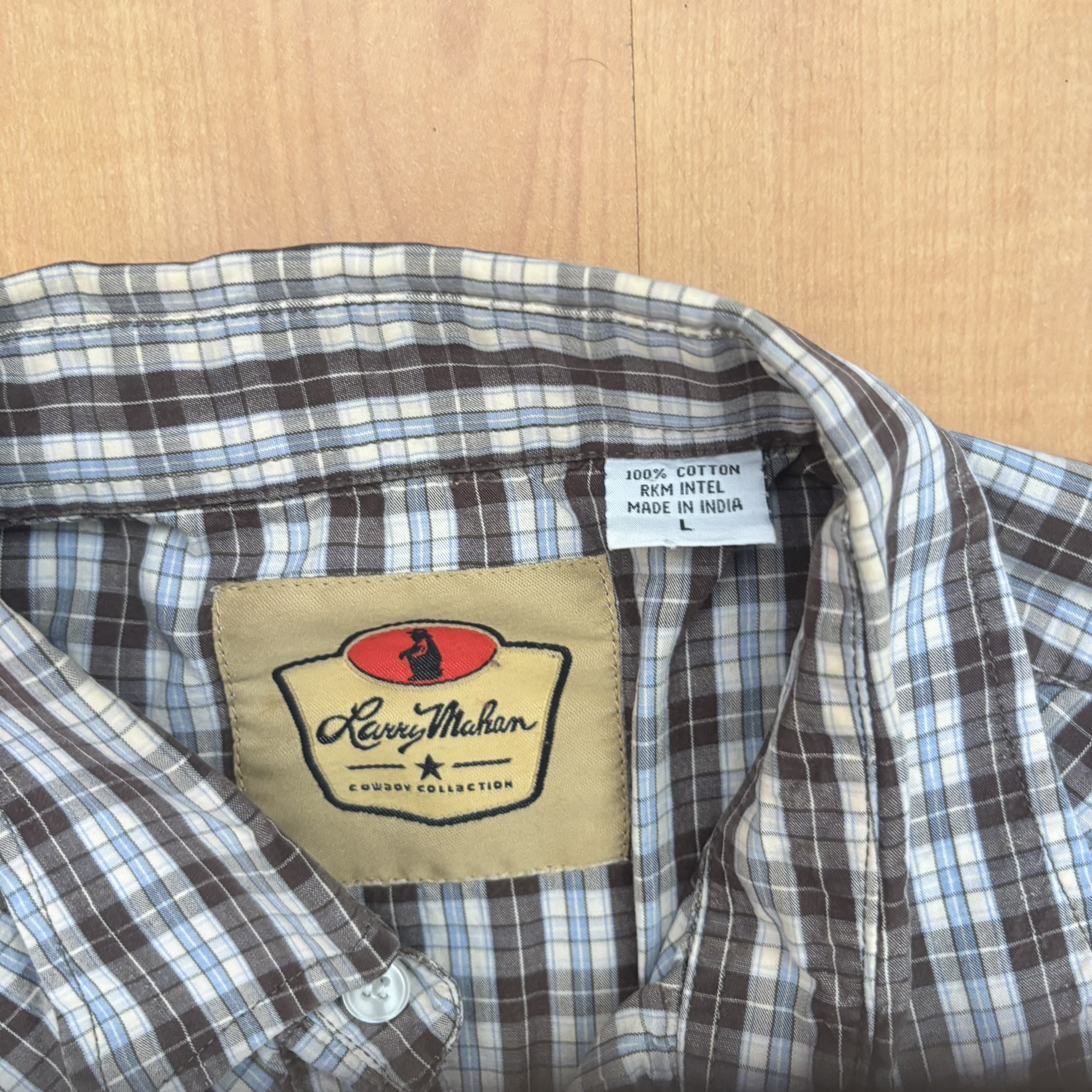 Vintage Larry Mahan Snap Button Cotton Shirt Large image 5