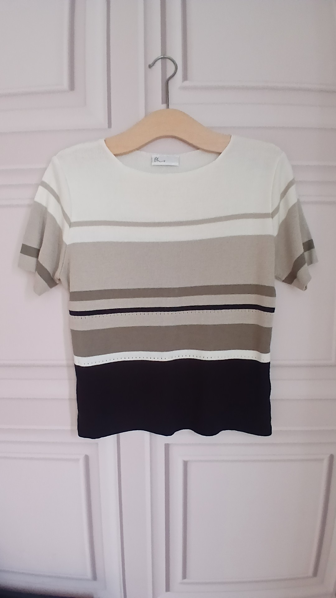 BHS Women's Multi Stripe Knit Top UK 16 38in Bust
