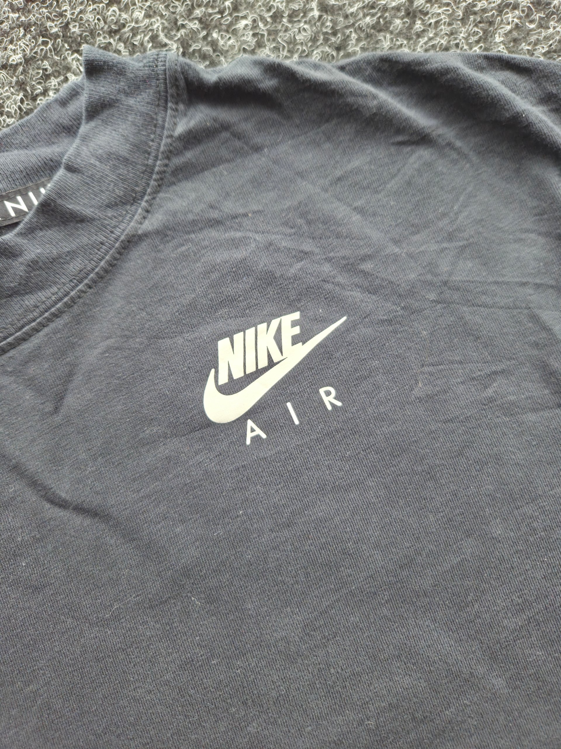 Nike Air Long Sleeve Graphic T-Shirt Black Women’s XS Swoosh Logo Sleeve Print image 2