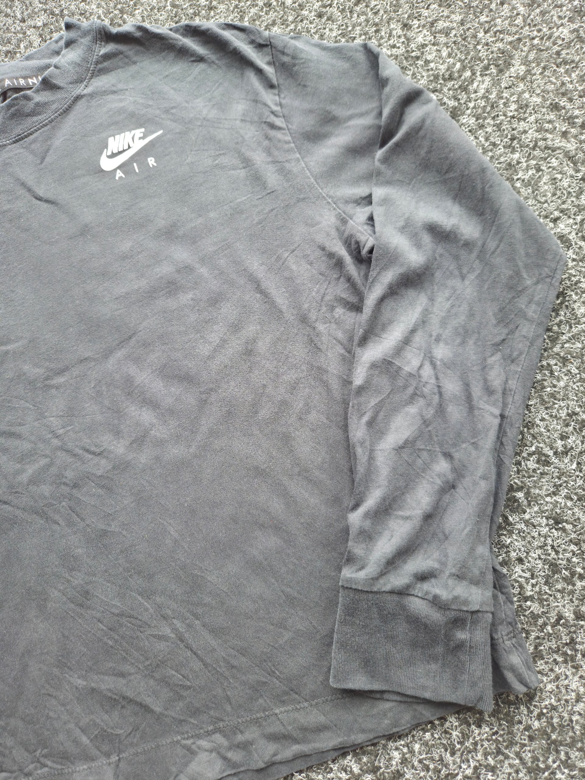 Nike Air Long Sleeve Graphic T-Shirt Black Women’s XS Swoosh Logo Sleeve Print image 9