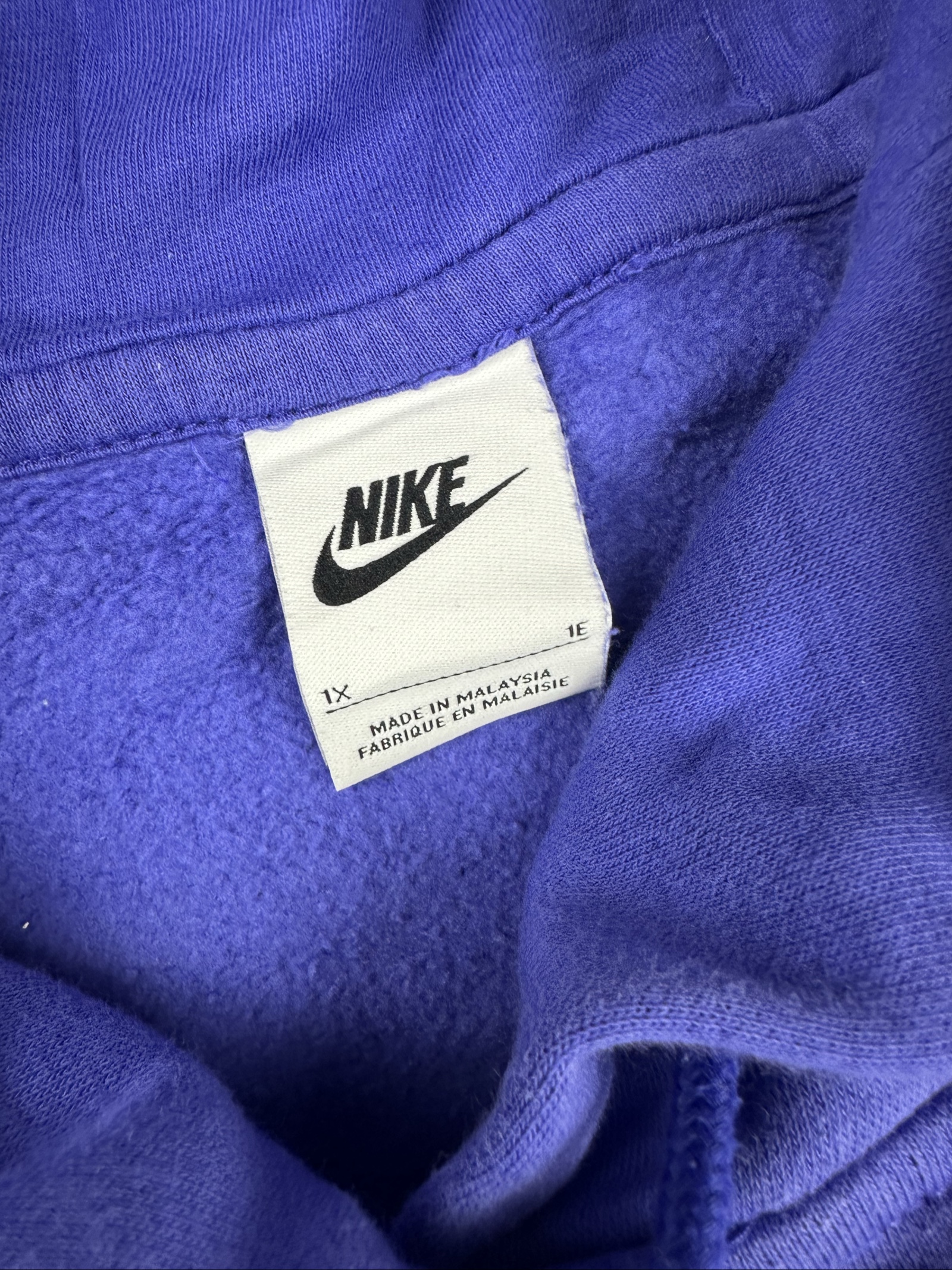 Nike Center Swoosh Hoodie Cobalt Blue Oversized - Size: 1X image 2