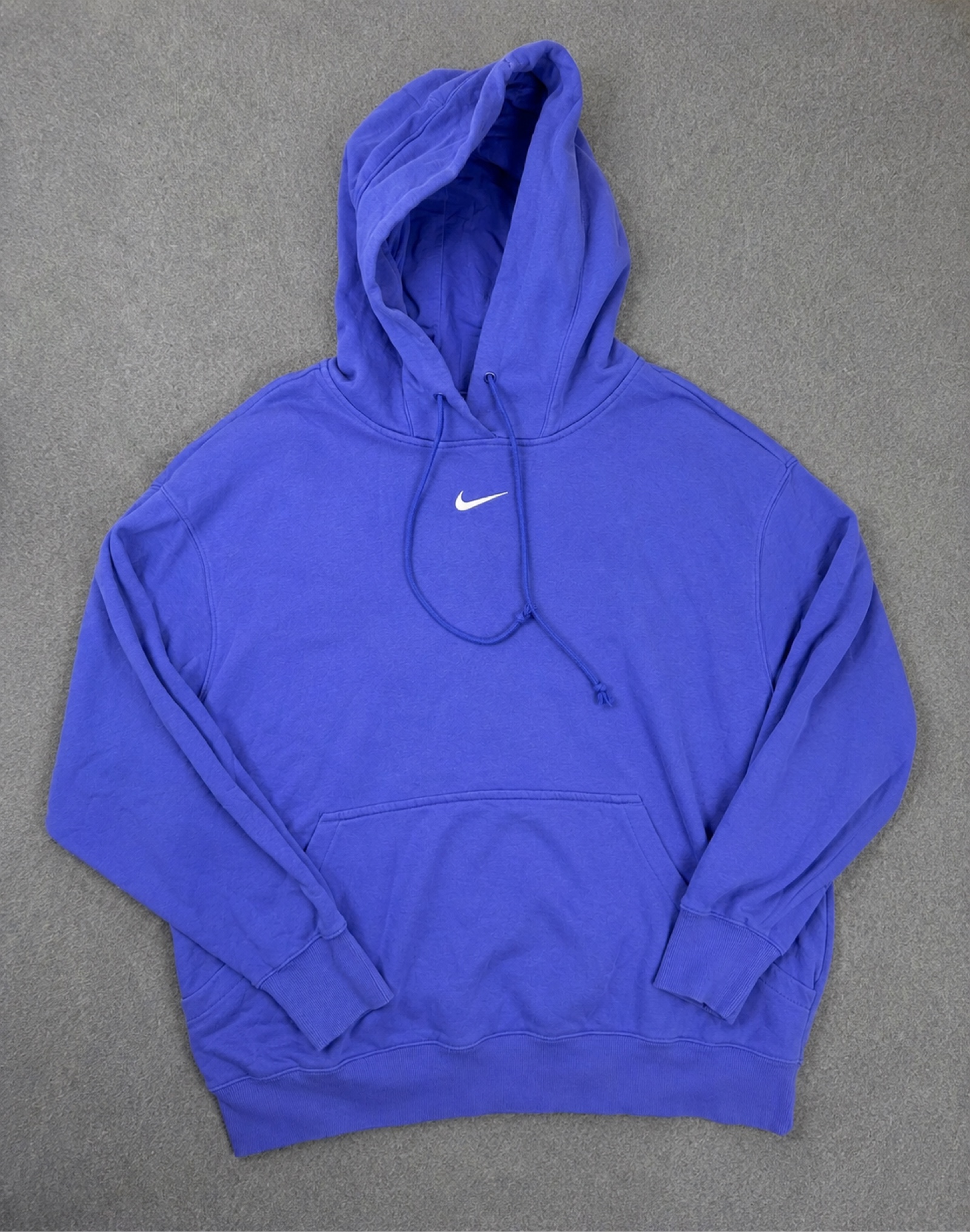 Nike Center Swoosh Hoodie Cobalt Blue Oversized - Size: 1X
