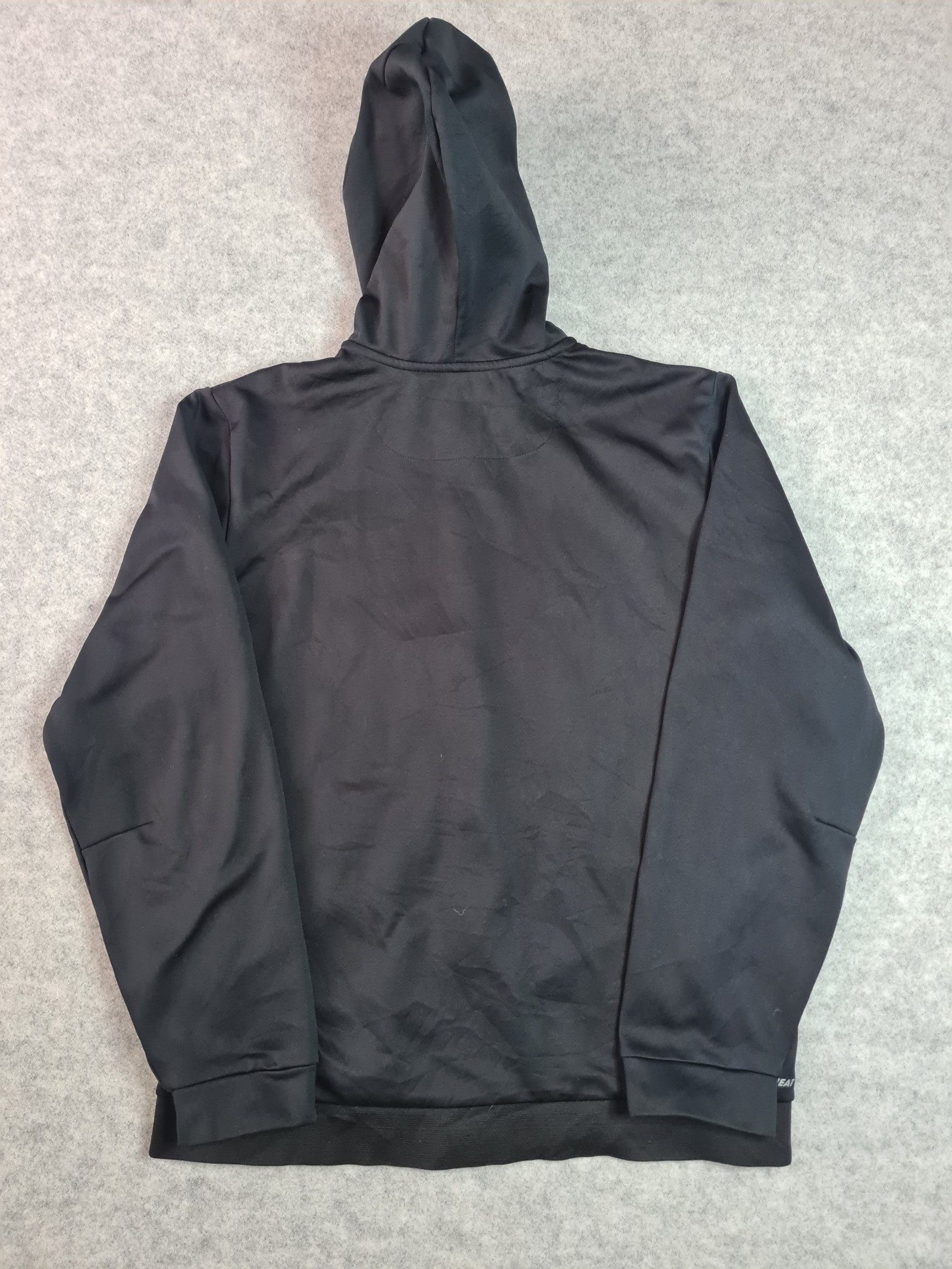 New Balance Black Zip Hoodie White Logo Men’s Large Polyester image 7