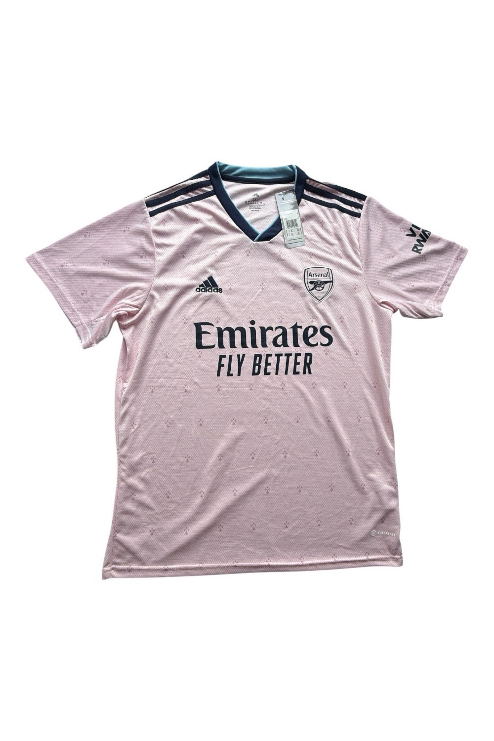 adidas Arsenal 2022/23 Third Football Shirt 2XL Pink AEROREADY BNWT
