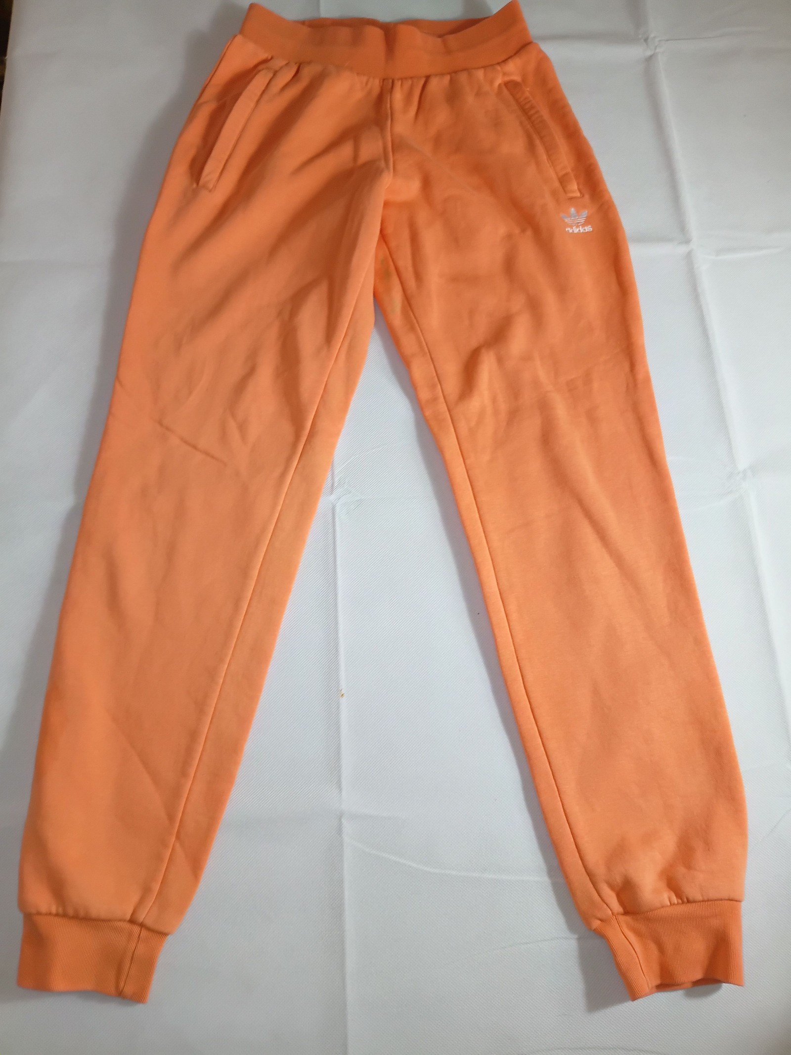 Adidas Orange Cotton Fleece Joggers Large image 7