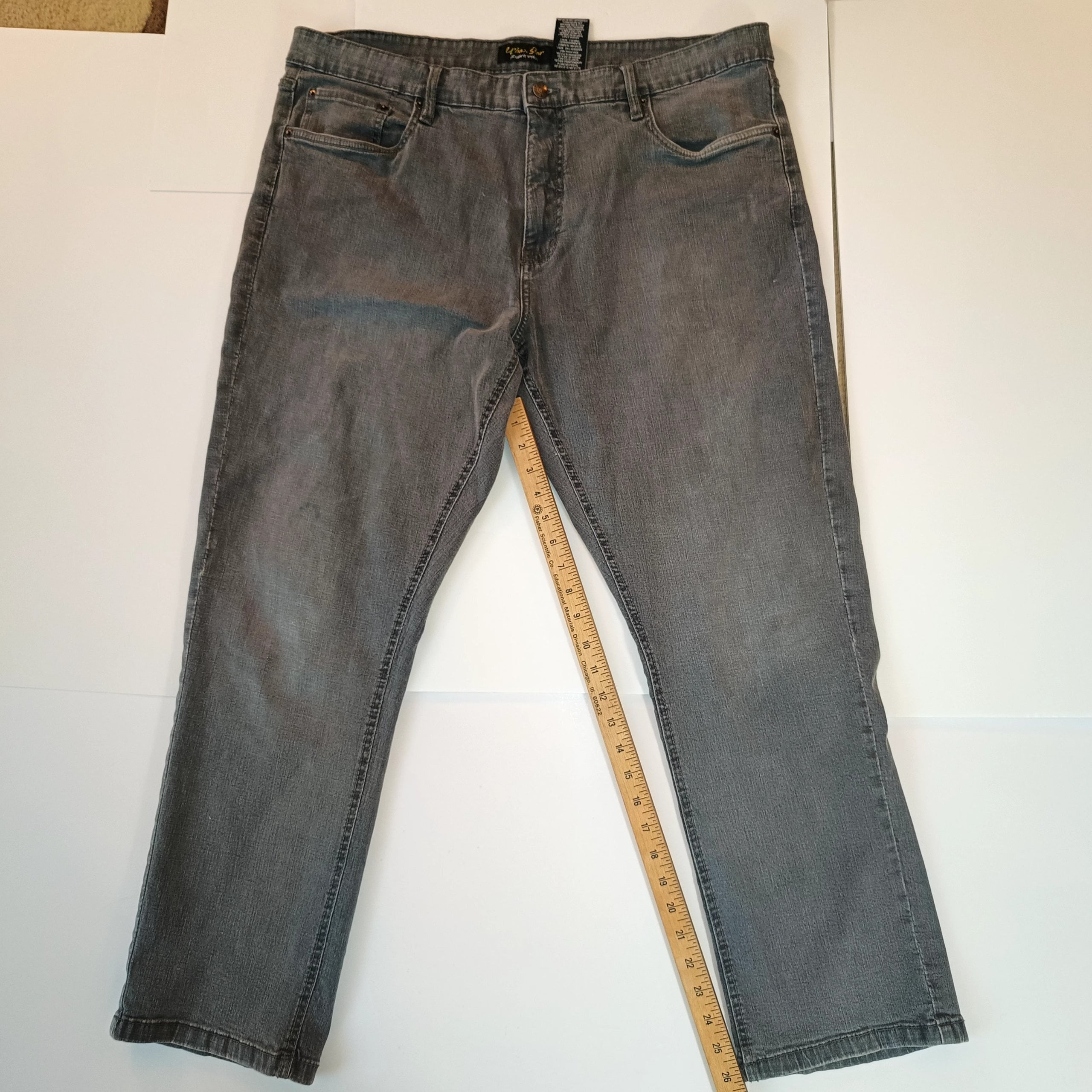 Urban Star Men's Grey Denim Jeans 42 Waist 30 Length Cotton Spandex