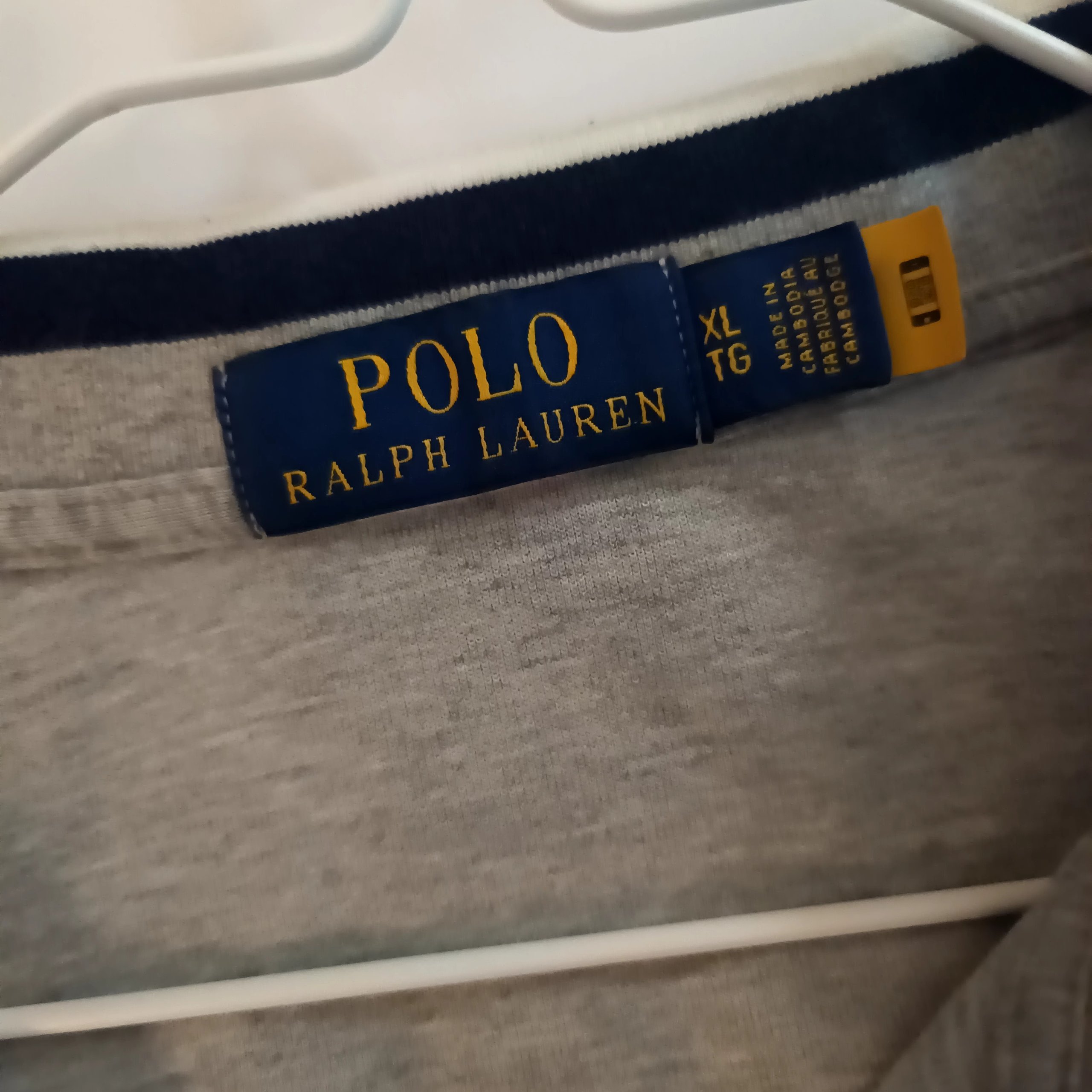 Polo Ralph Lauren Men's Grey & Navy Quarter-Zip Sweatshirt XL image 3