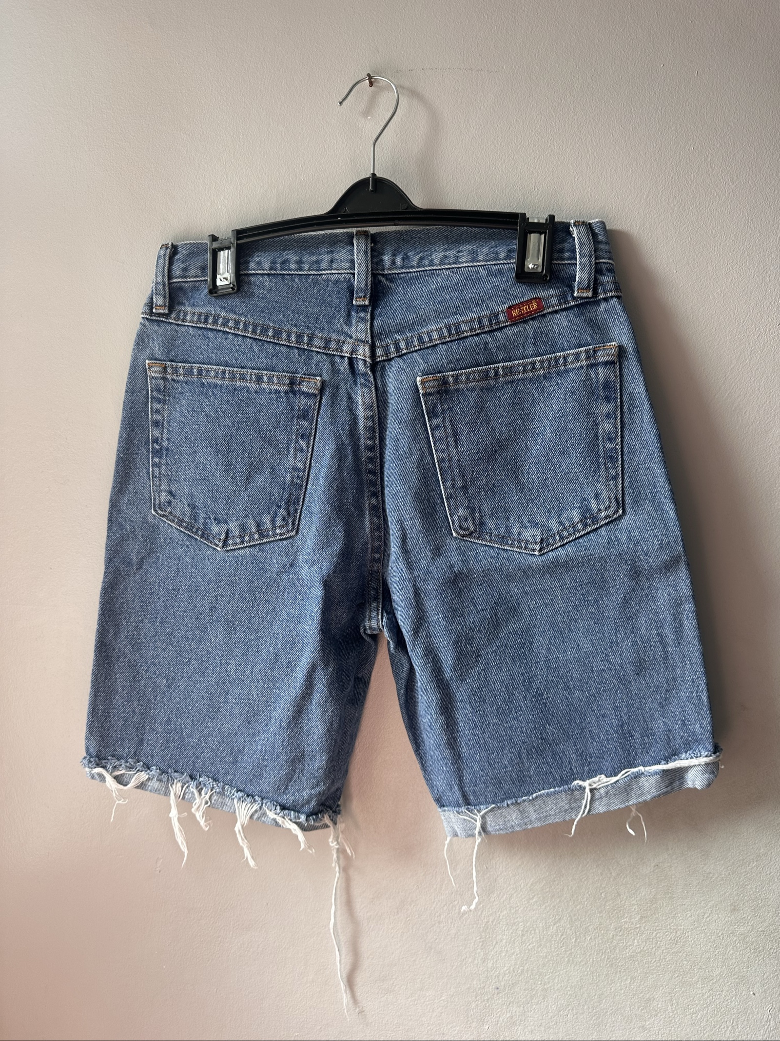Rustler Blue Denim Cut-Off Shorts 29 Waist 30 Length 100% Cotton image 3