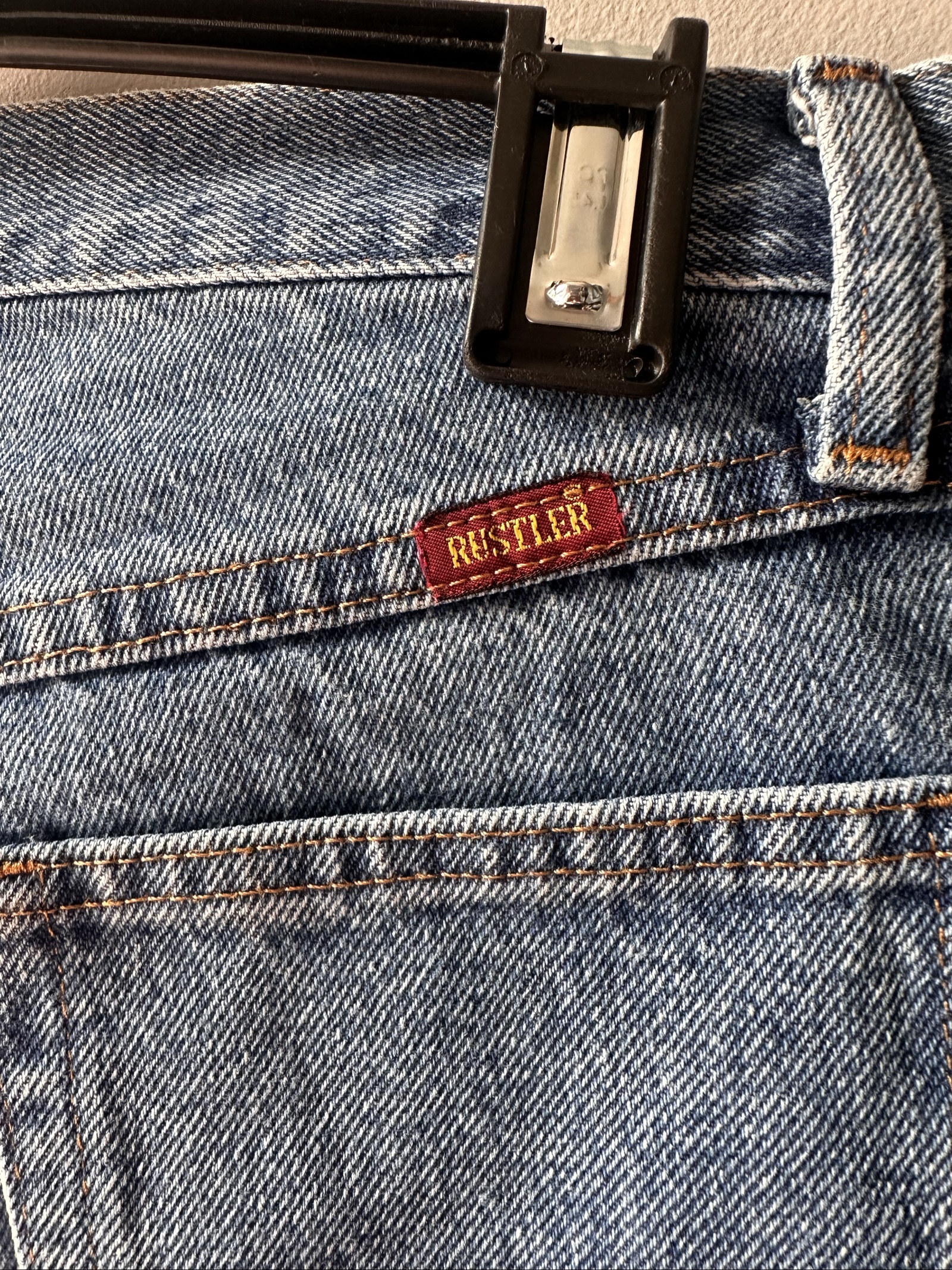 Rustler Blue Denim Cut-Off Shorts 29 Waist 30 Length 100% Cotton image 4