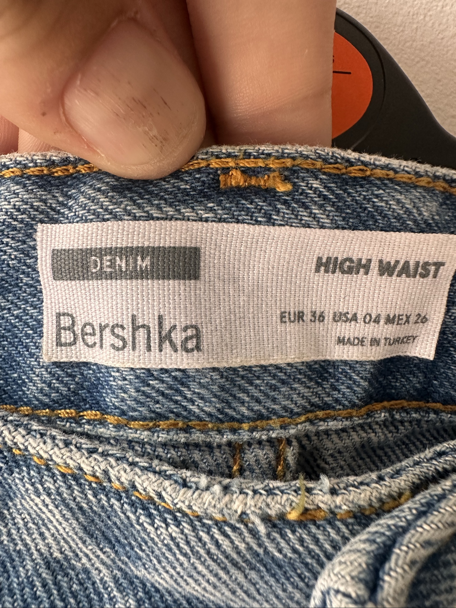 Bershka Blue Denim High Waist Distressed Shorts EUR 36 image 2