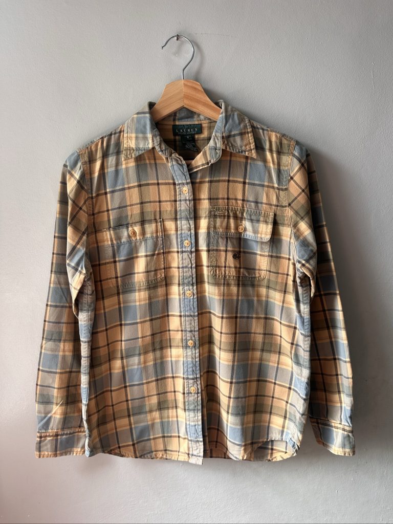 Lauren Ralph Lauren Women's Multi Colour Cotton Check Shirt Small