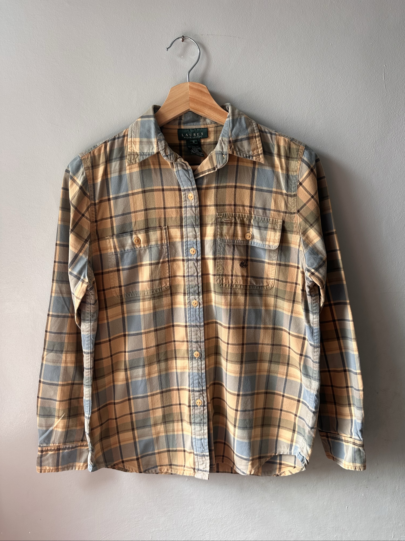 Lauren Ralph Lauren Women's Multi Colour Cotton Check Shirt Small