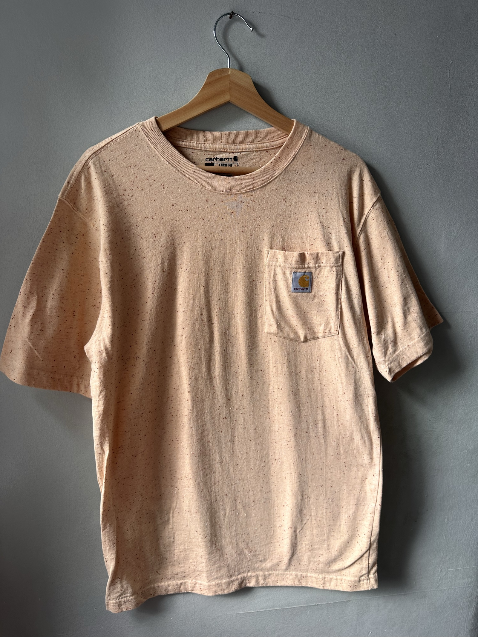 Carhartt Peach Speckled Loose Fit Pocket T-Shirt Small